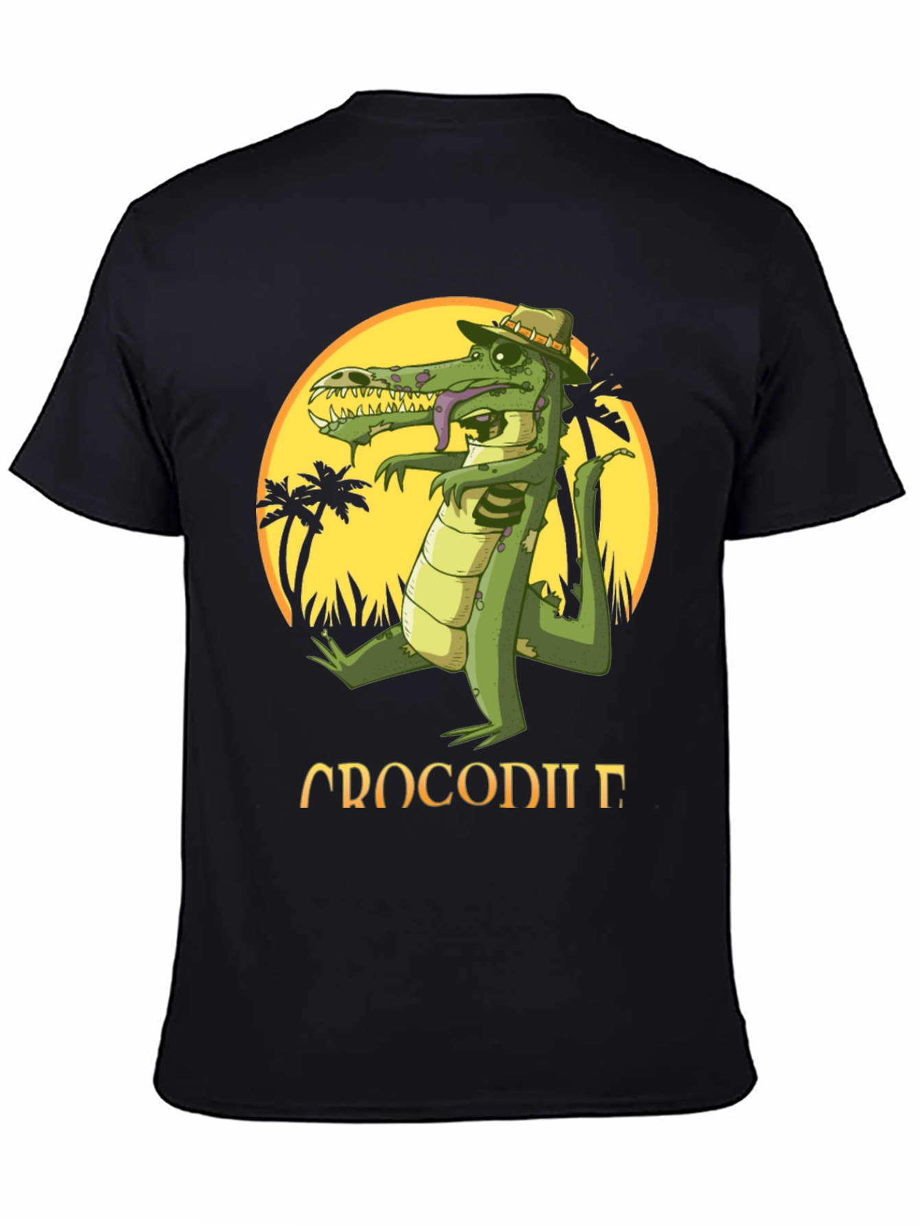 Cool Crocodile Cartoon Graphic T-Shirt