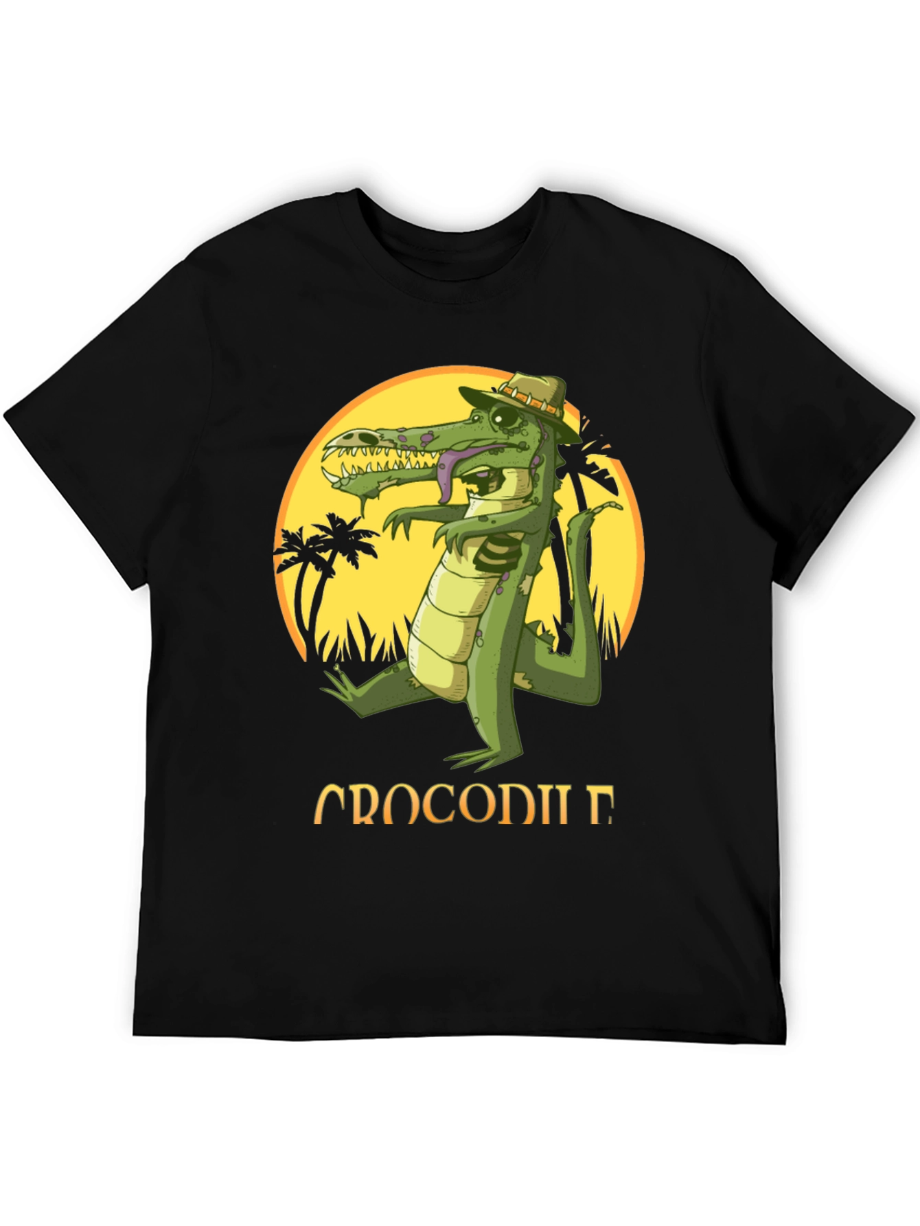 Cool Crocodile Cartoon Graphic T-Shirt