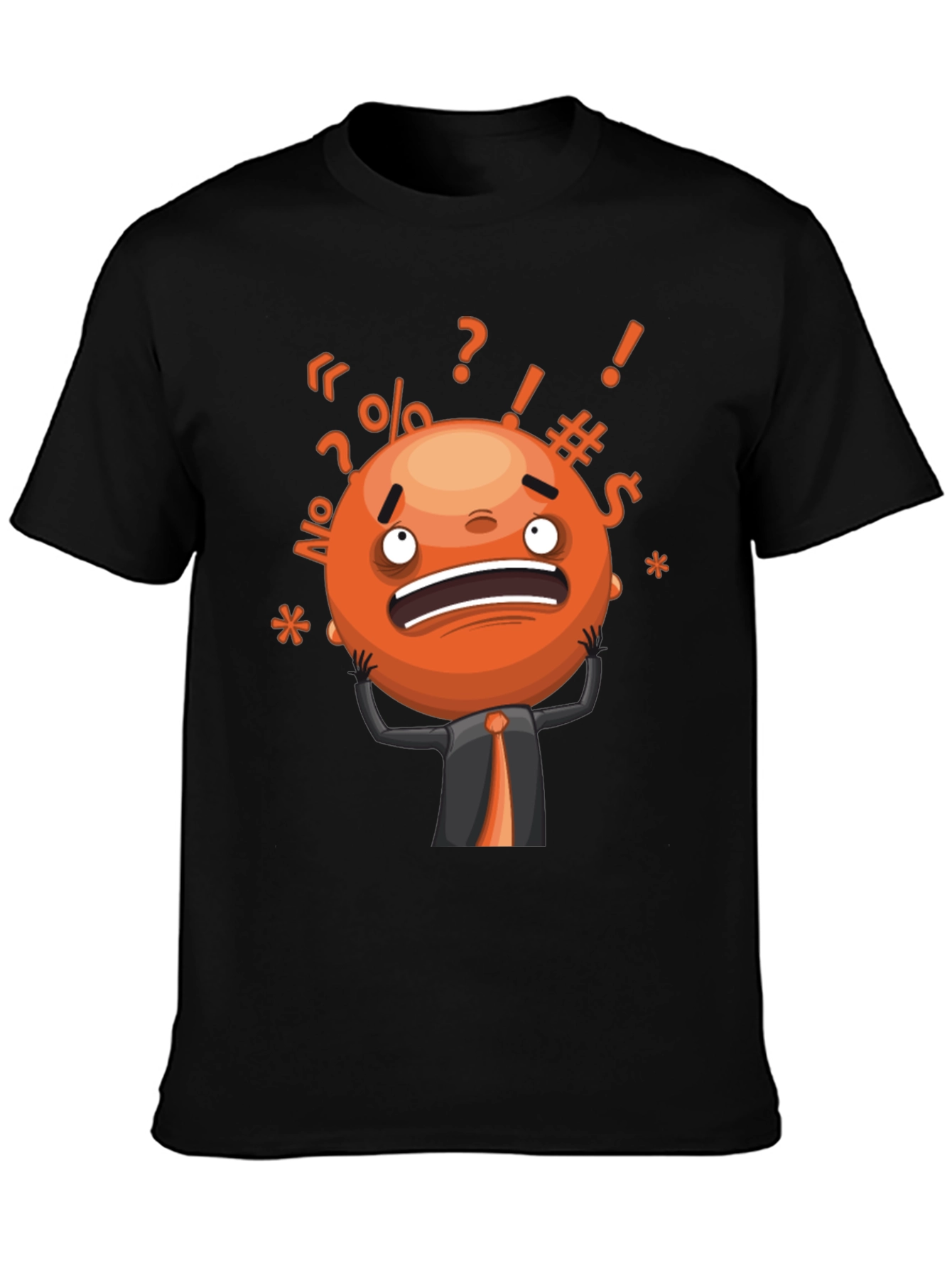 Stressed Out Emoji Graphic T-Shirt - Black