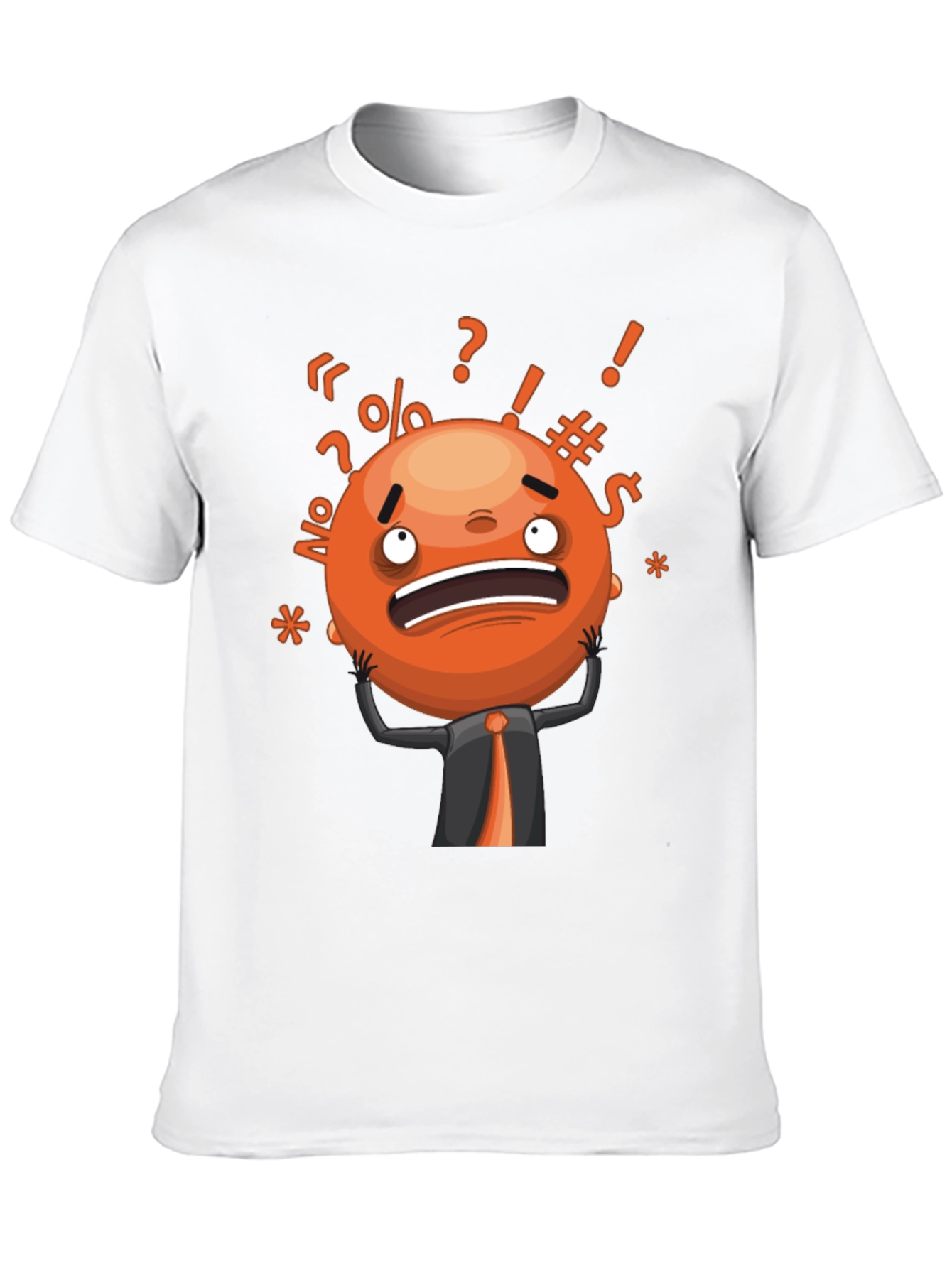 Stressed Out Emoji Graphic T-Shirt - Black
