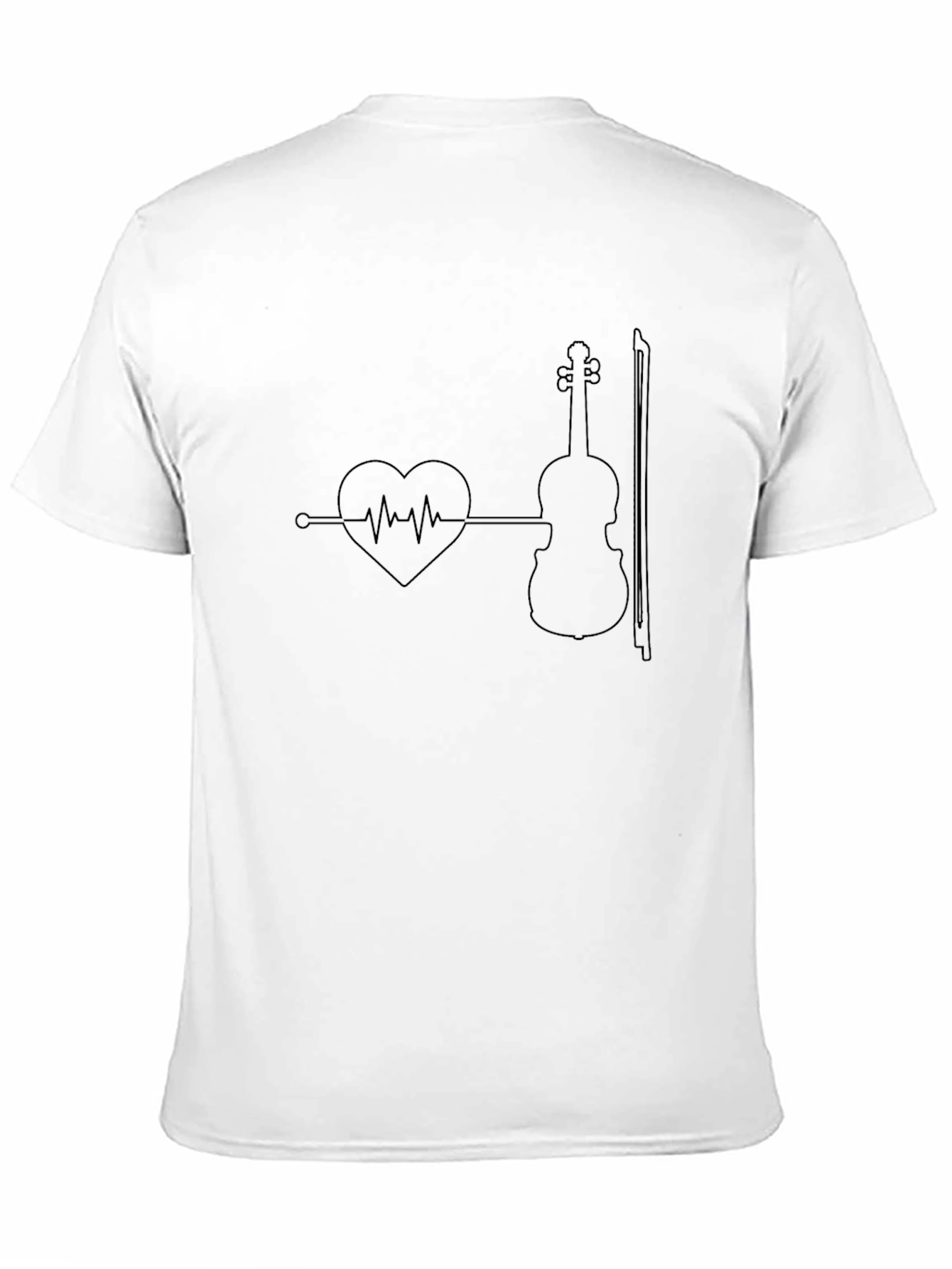 Heartbeat Violin T-Shirt - Music Lover Tee
