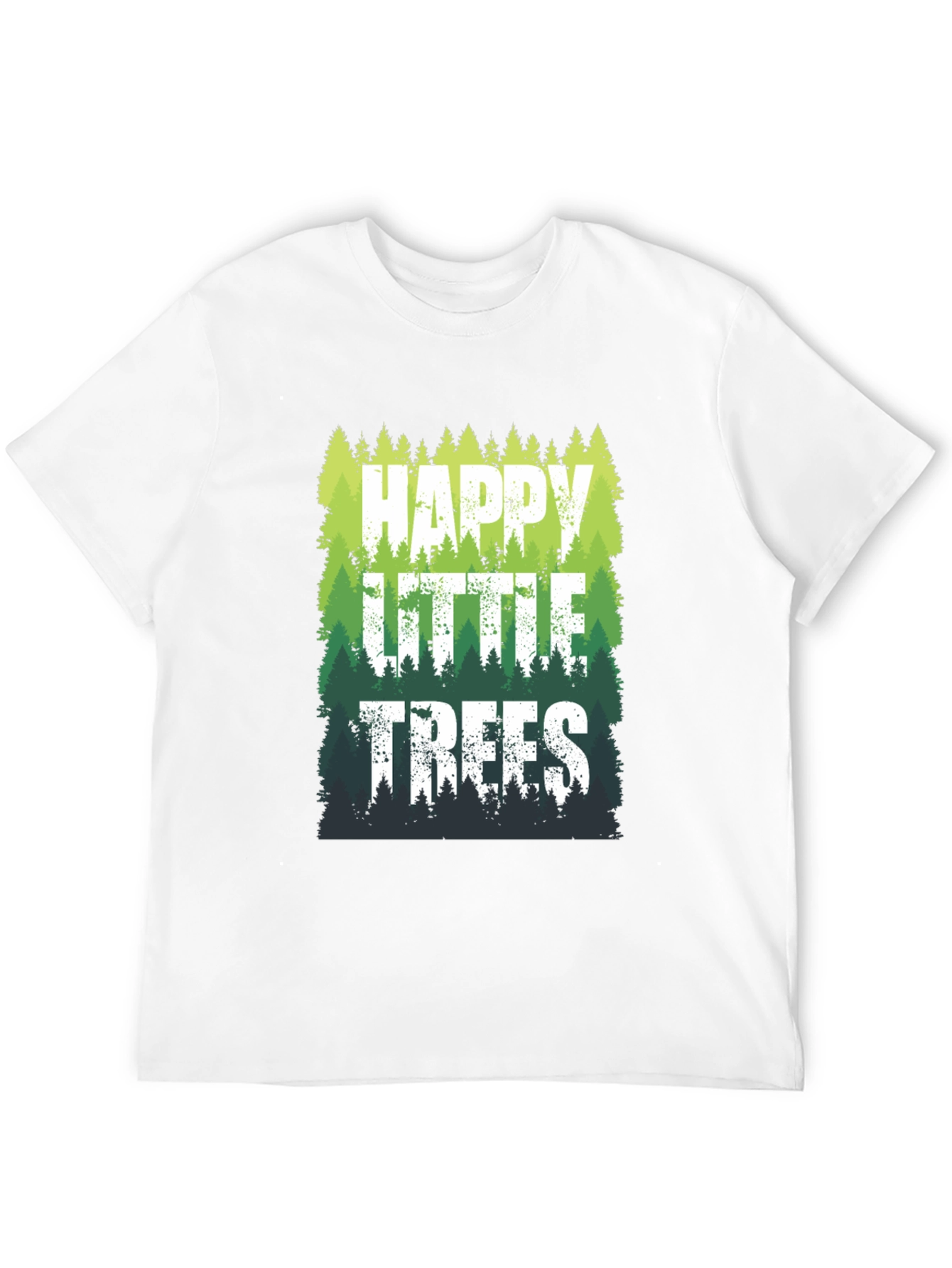 Happy Little Trees Graphic T-Shirt - Nature Lover Tee