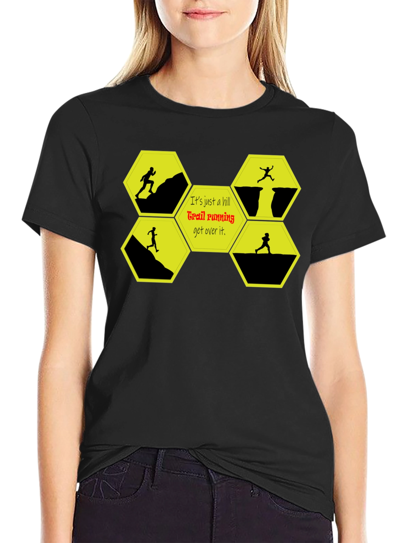 Trail Running Graphic T-Shirt - Conquer Hills!