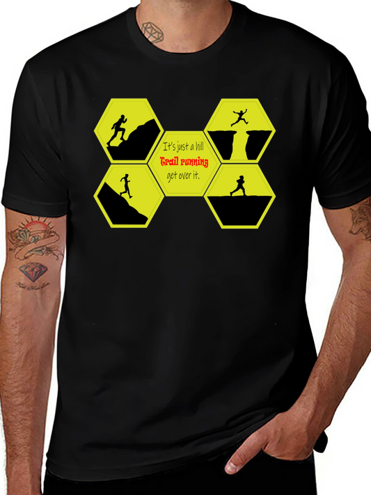 Trail Running Graphic T-Shirt - Conquer Hills!