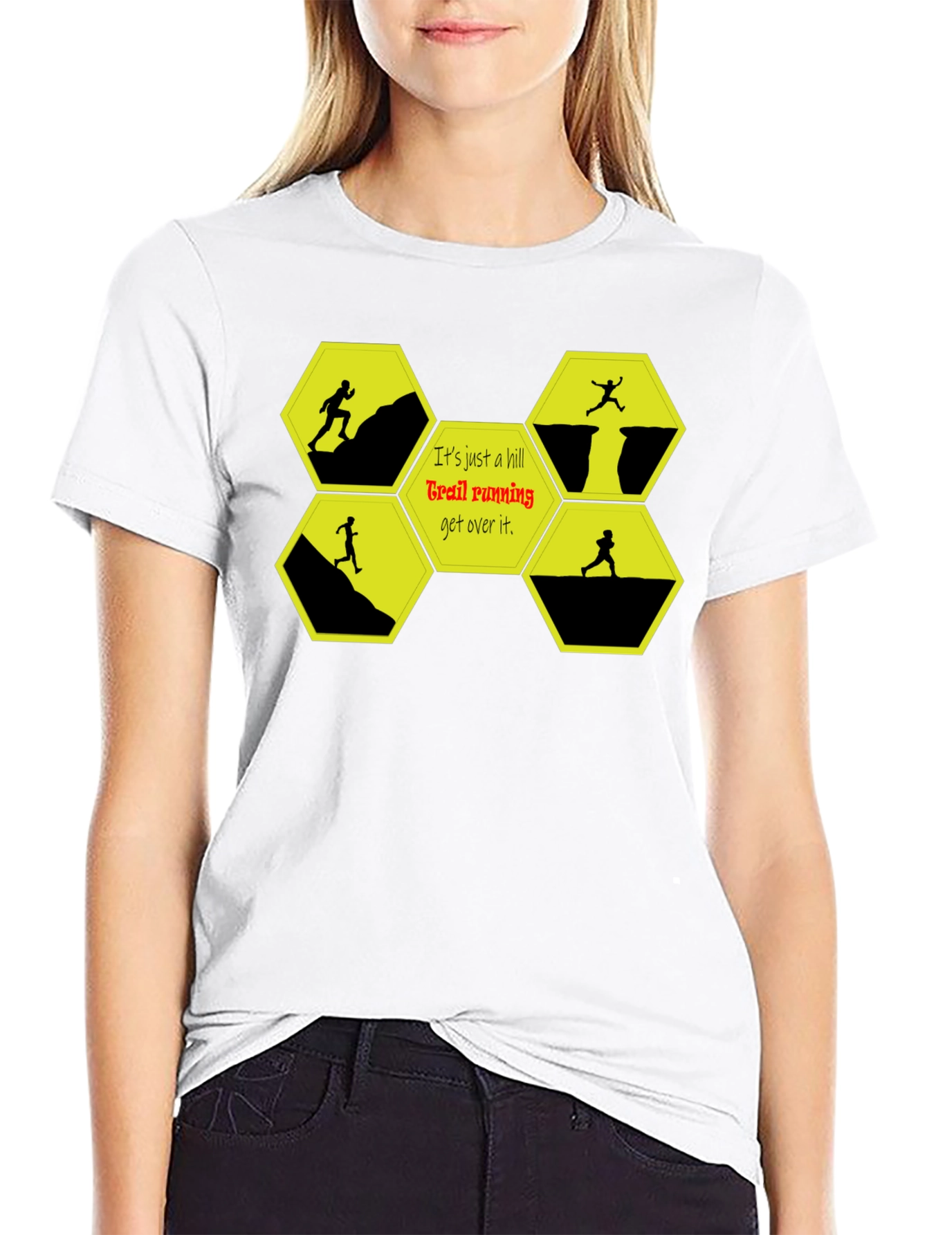Trail Running Graphic T-Shirt - Conquer Hills!