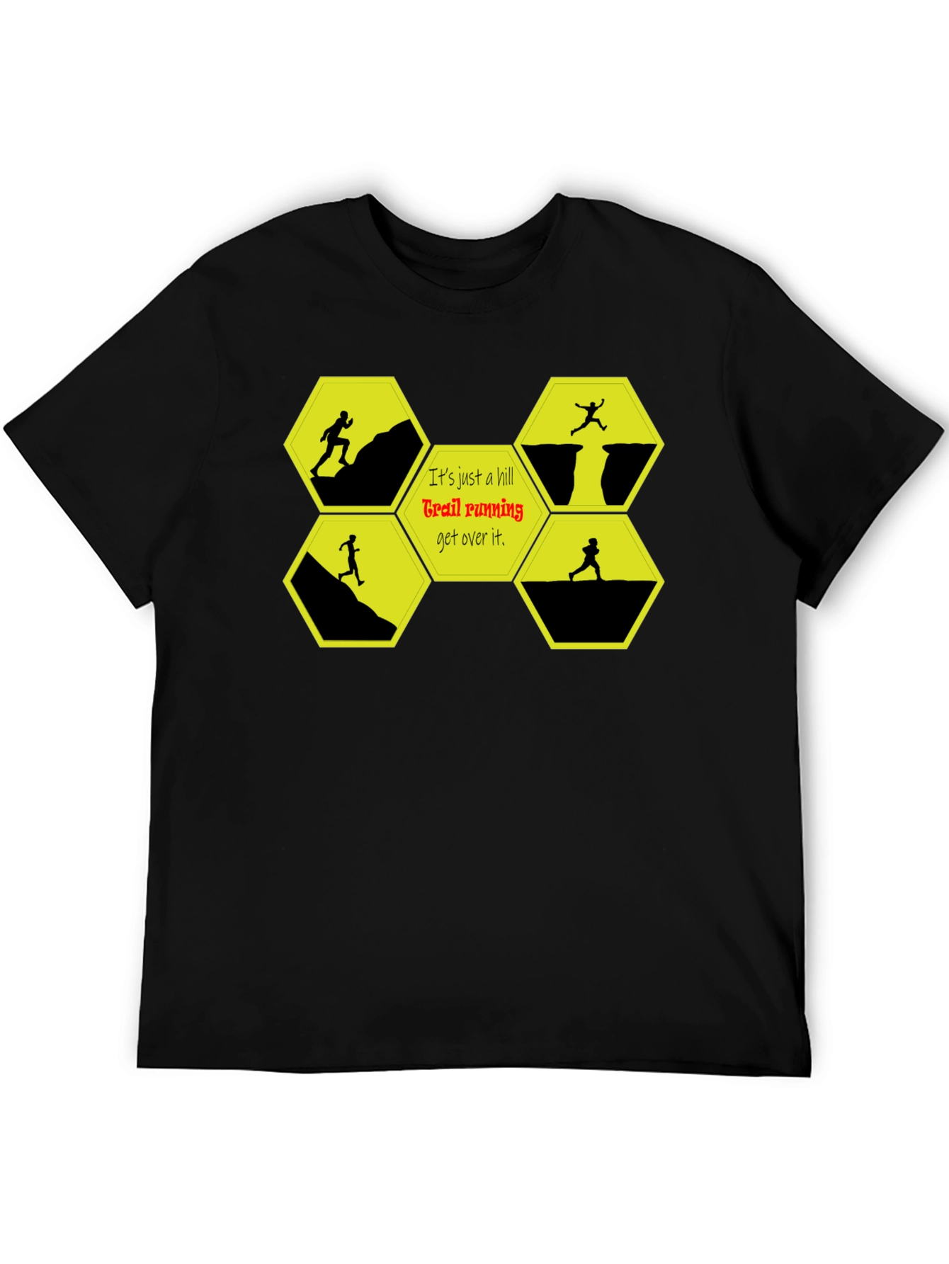 Trail Running Graphic T-Shirt - Conquer Hills!