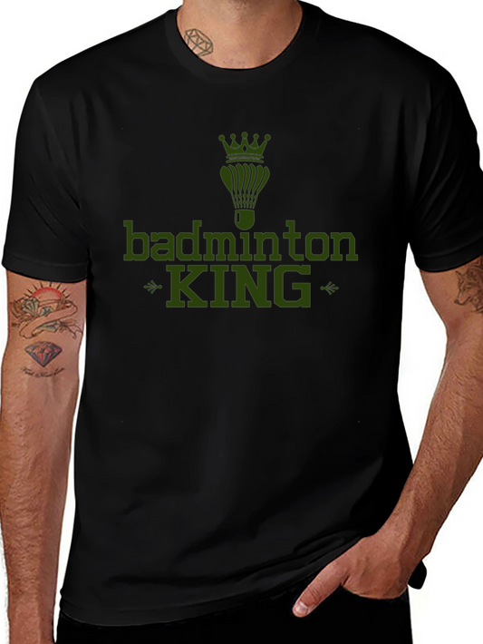 Badminton King Graphic Tee - Sports Fan Apparel