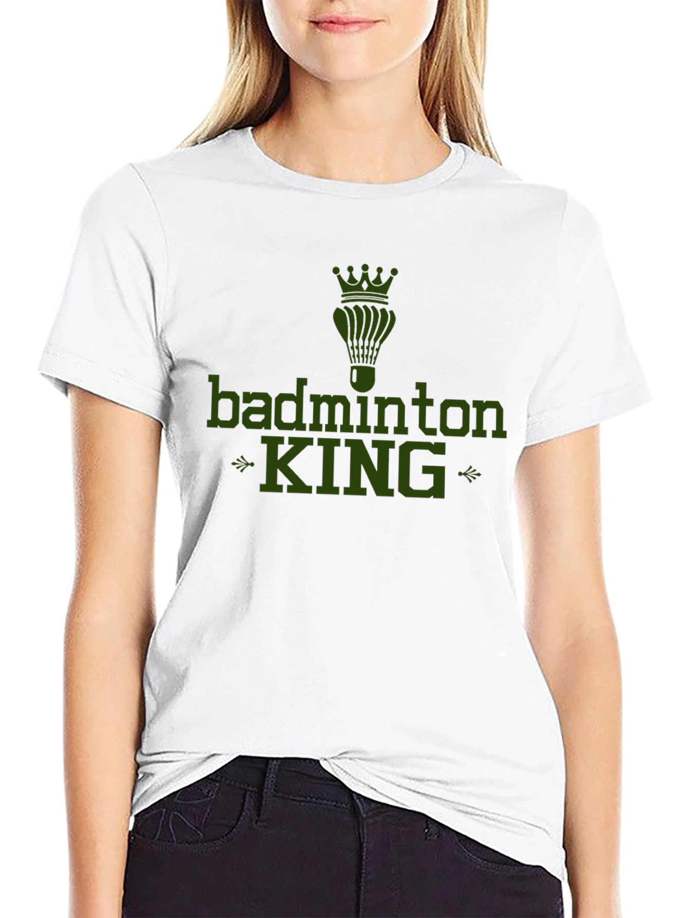 Badminton King Graphic Tee - Sports Fan Apparel