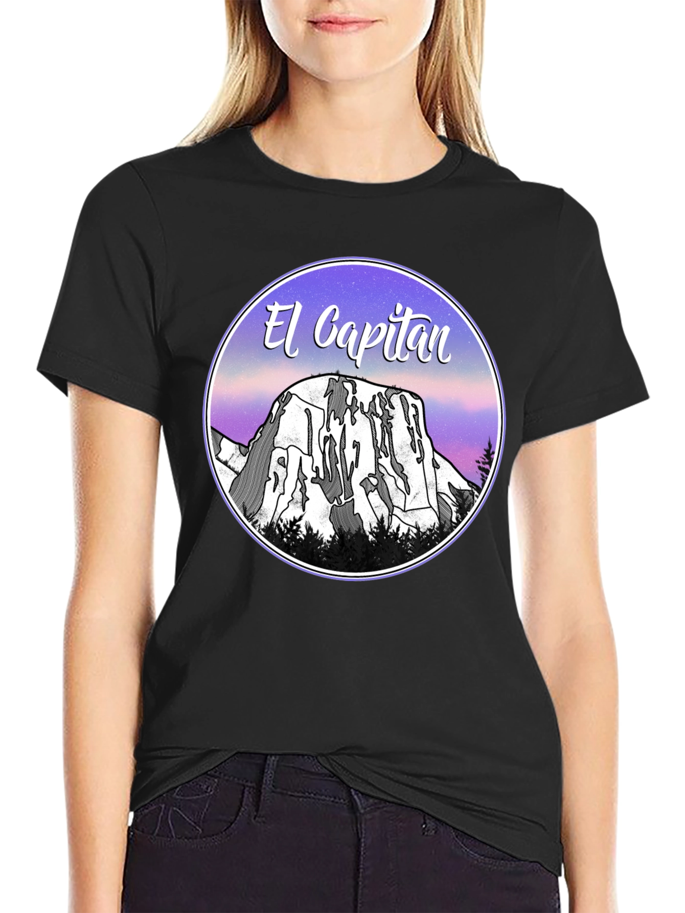 El Capitan Graphic T-Shirt - Black Cotton Blend