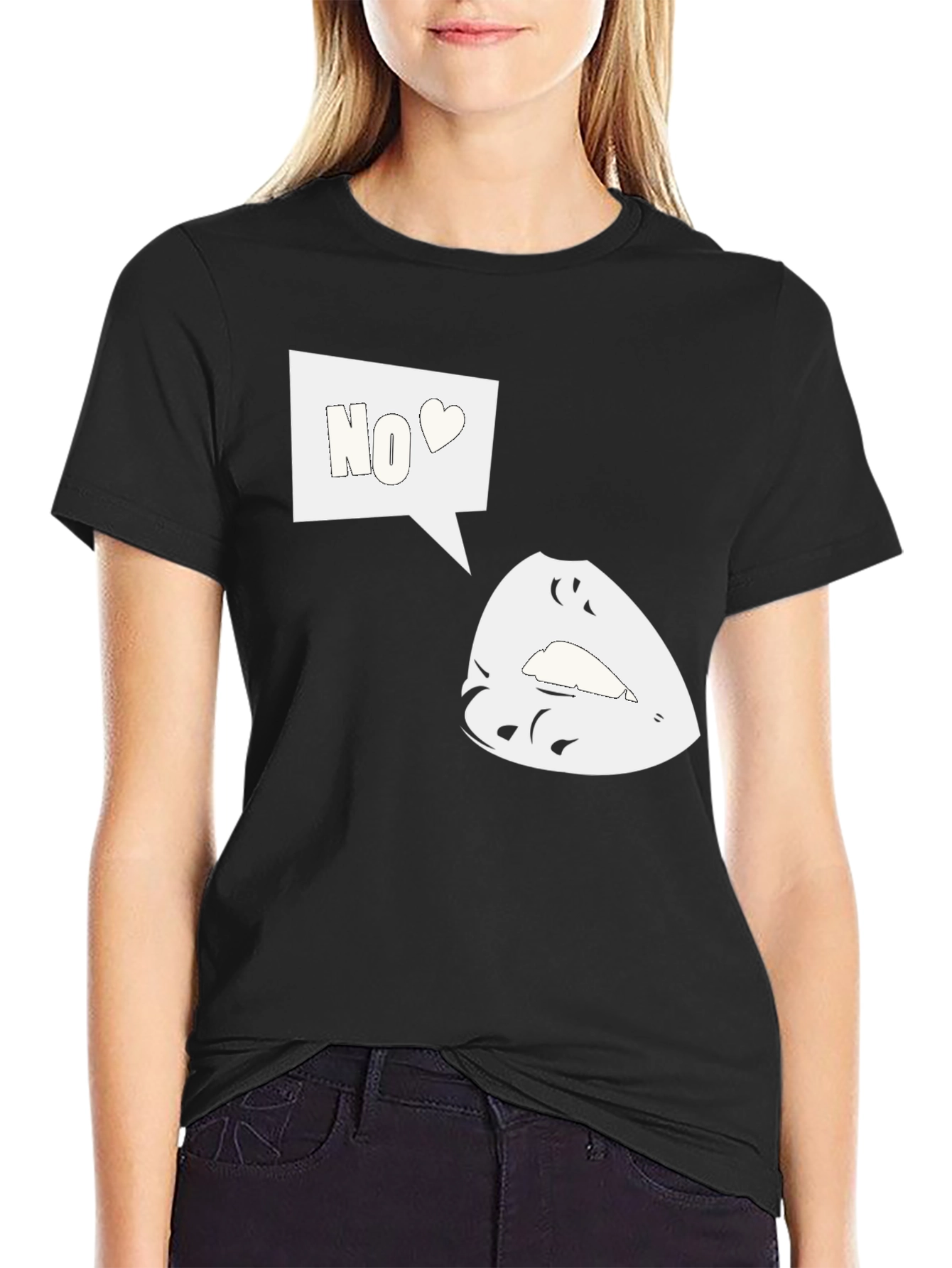 Funny No Lips Graphic T-Shirt - Cool Design