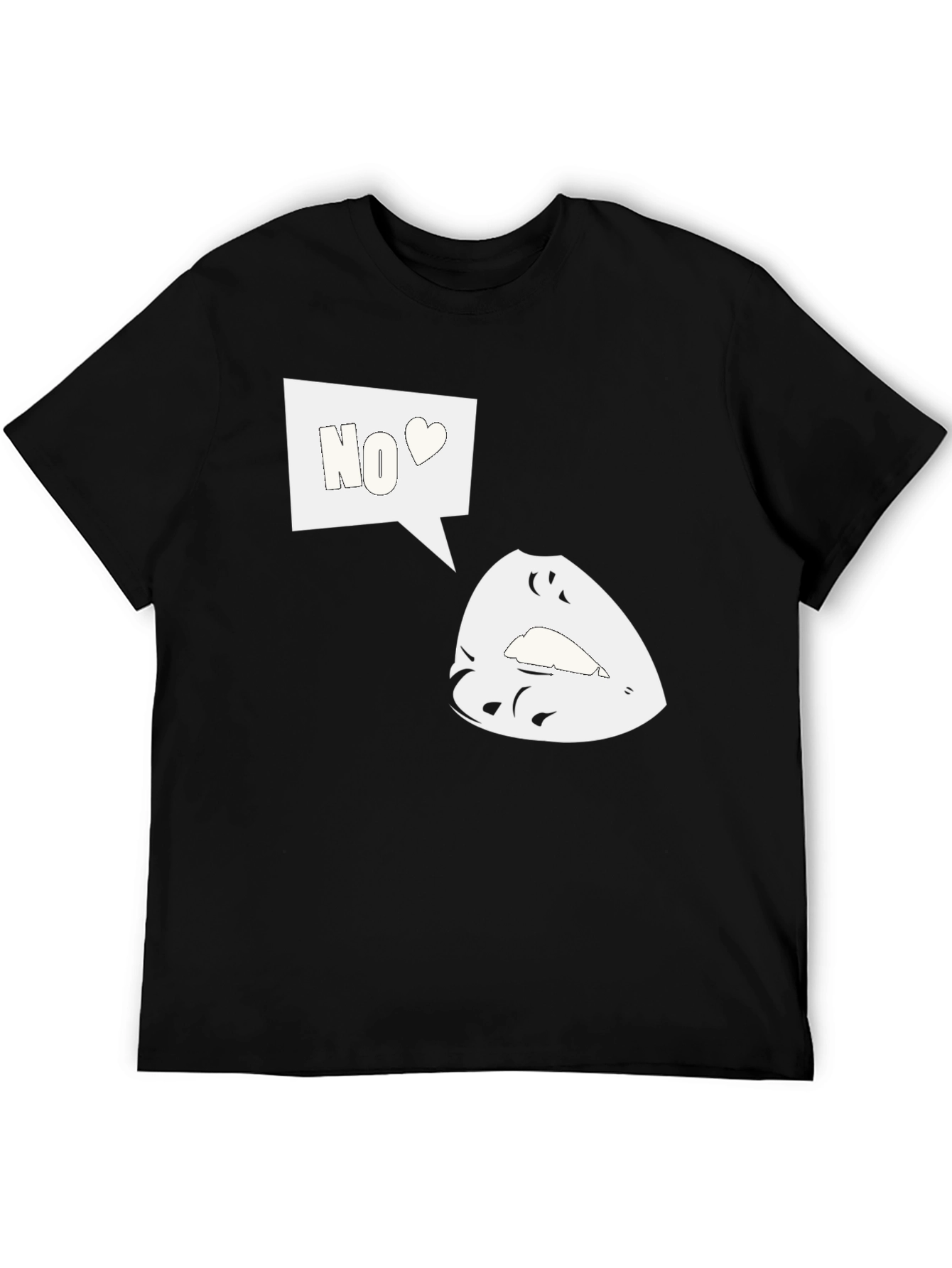 Funny No Lips Graphic T-Shirt - Cool Design