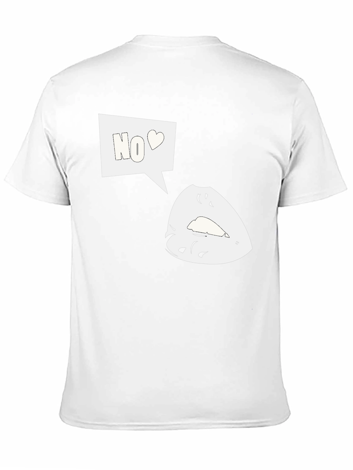 Funny No Lips Graphic T-Shirt - Cool Design