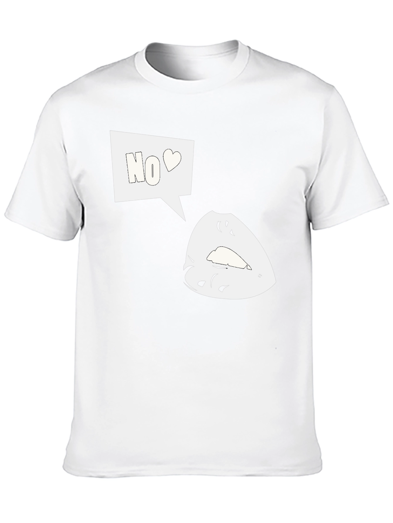 Funny No Lips Graphic T-Shirt - Cool Design