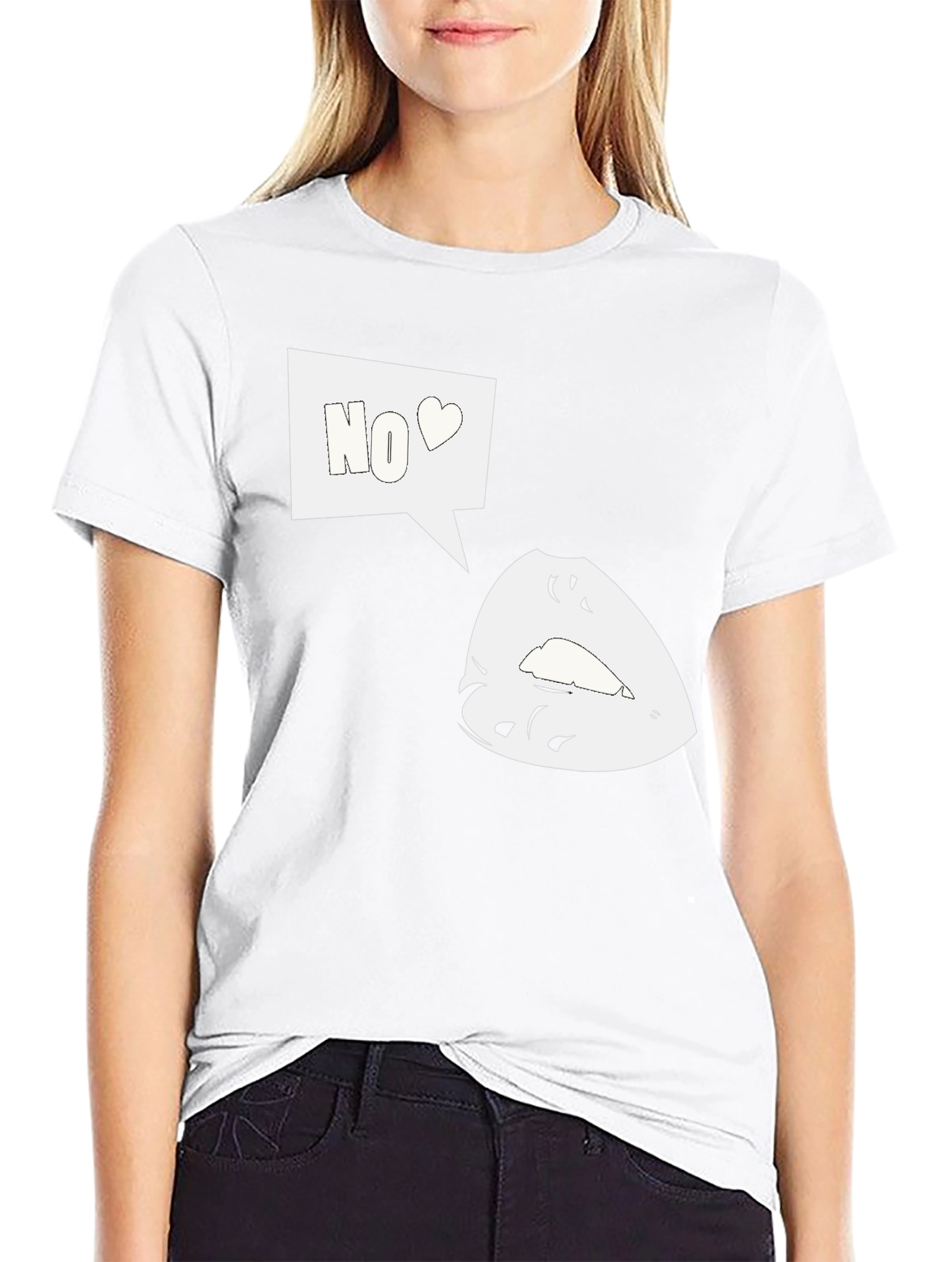 Funny No Lips Graphic T-Shirt - Cool Design