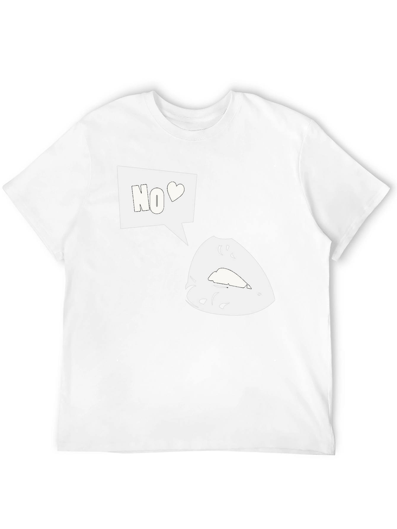 Funny No Lips Graphic T-Shirt - Cool Design