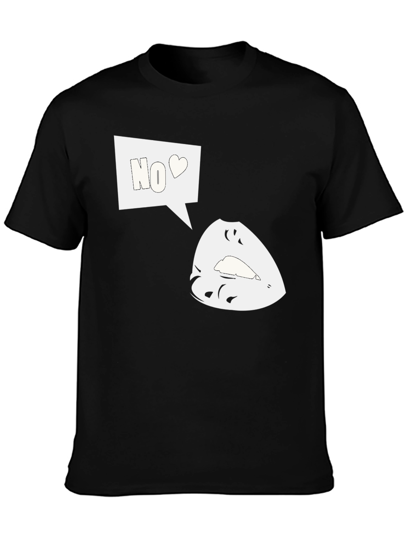 Funny No Lips Graphic T-Shirt - Cool Design