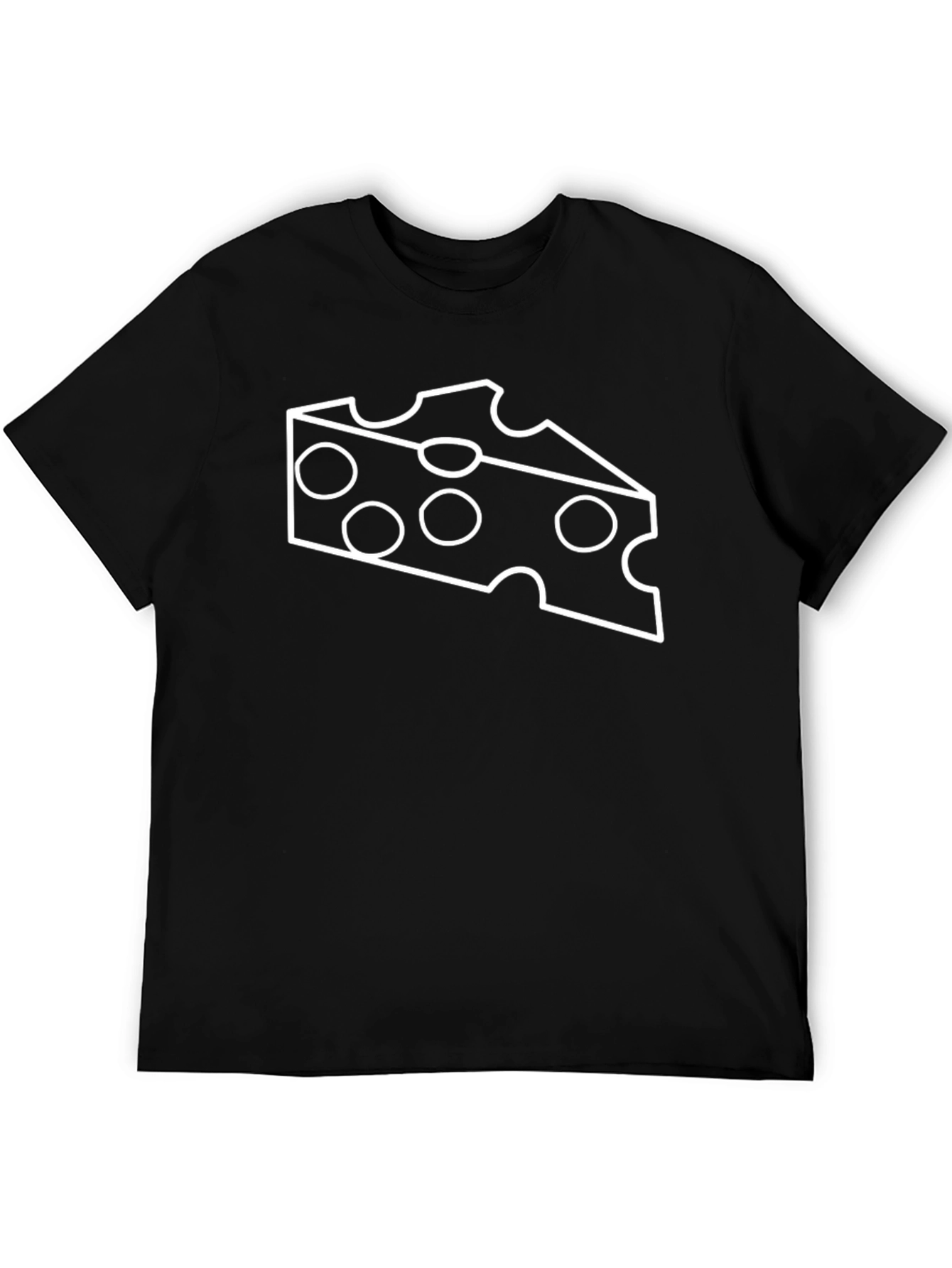 Funny Cheese Graphic Tee - Swiss Cheese Design
