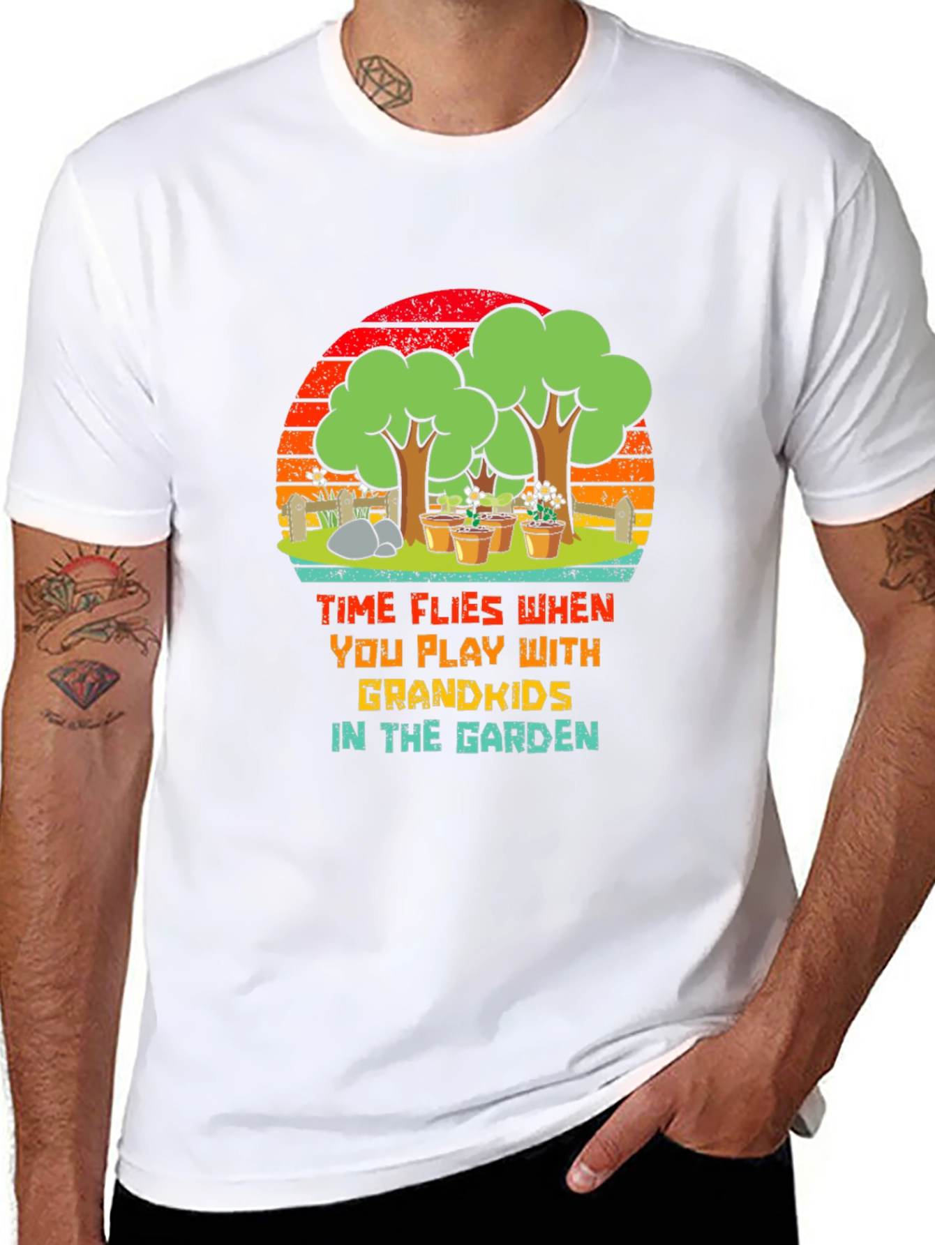 Grandkids in the Garden Graphic T-Shirt