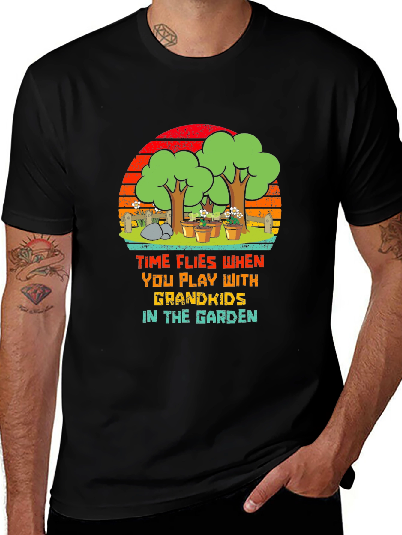 Grandkids in the Garden Graphic T-Shirt