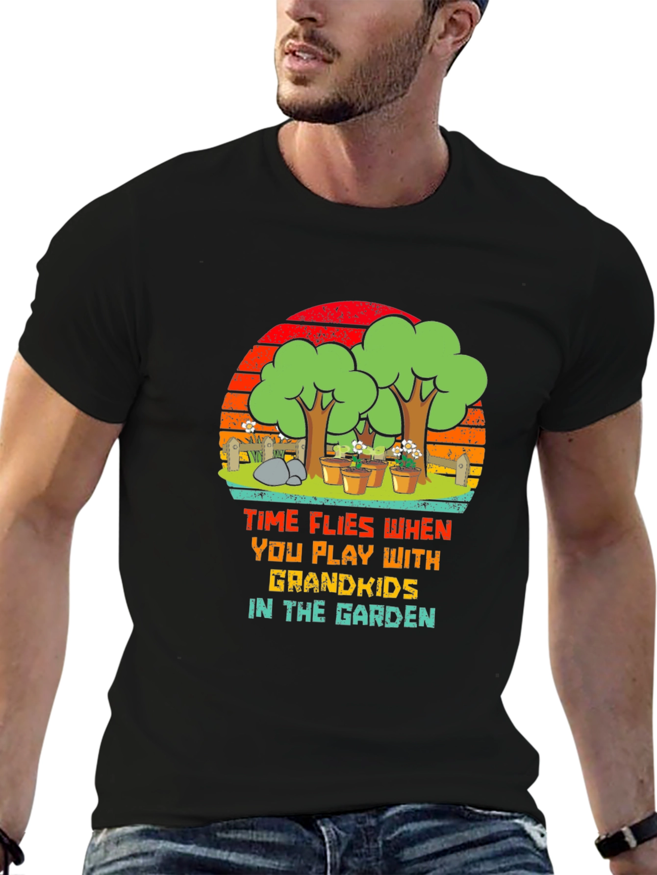 Grandkids in the Garden Graphic T-Shirt