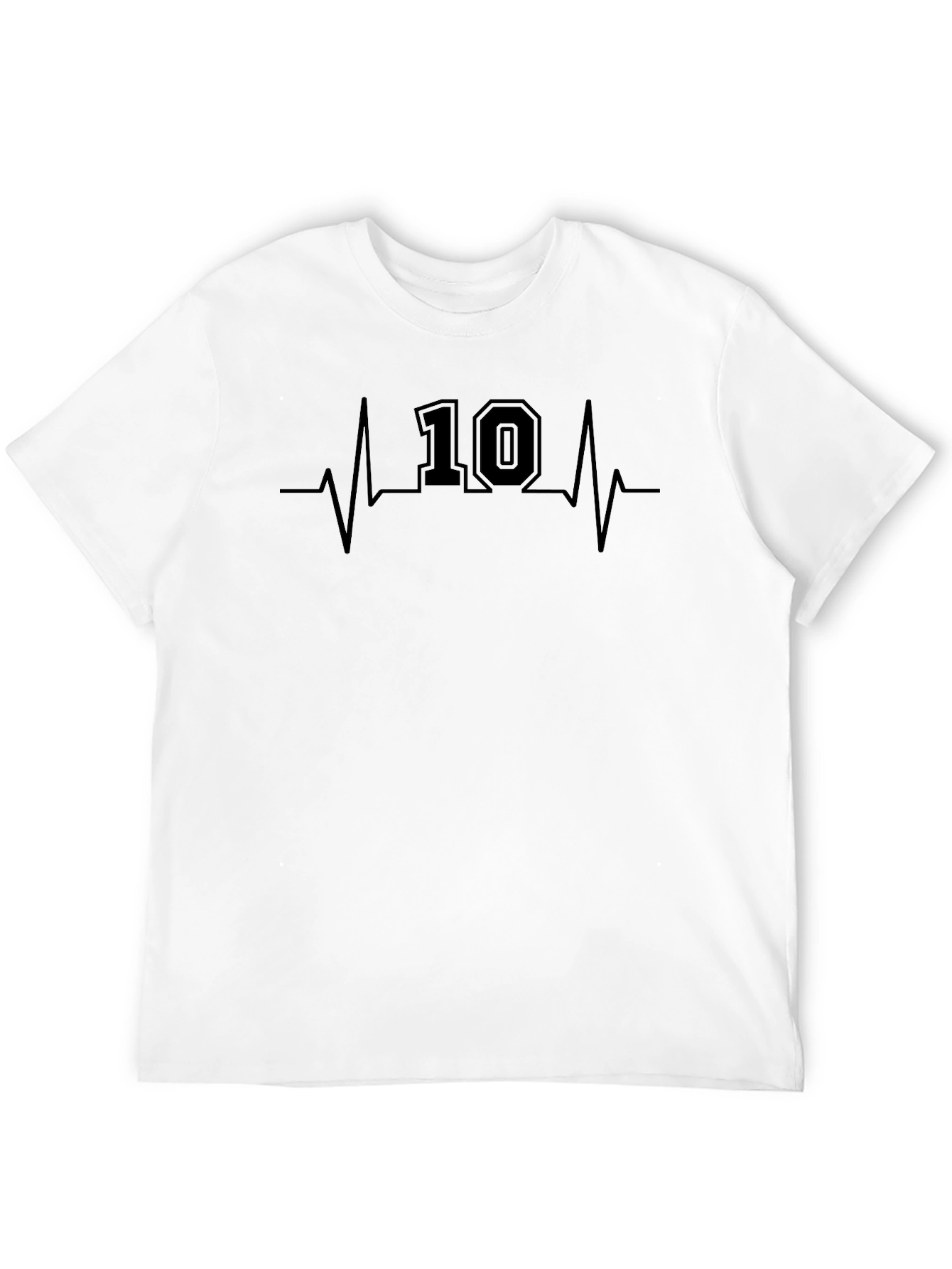 Heartbeat Number 10 Graphic Tee - Black