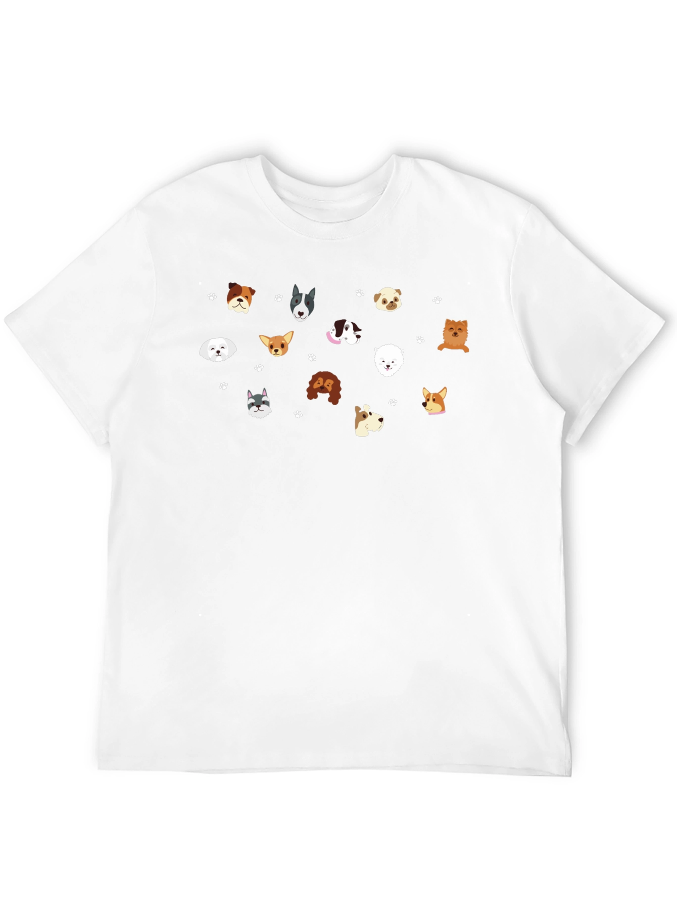 Dog Breed Print Black T-Shirt