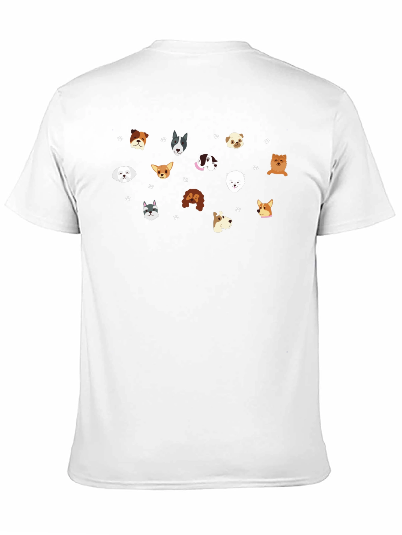 Dog Breed Print Black T-Shirt