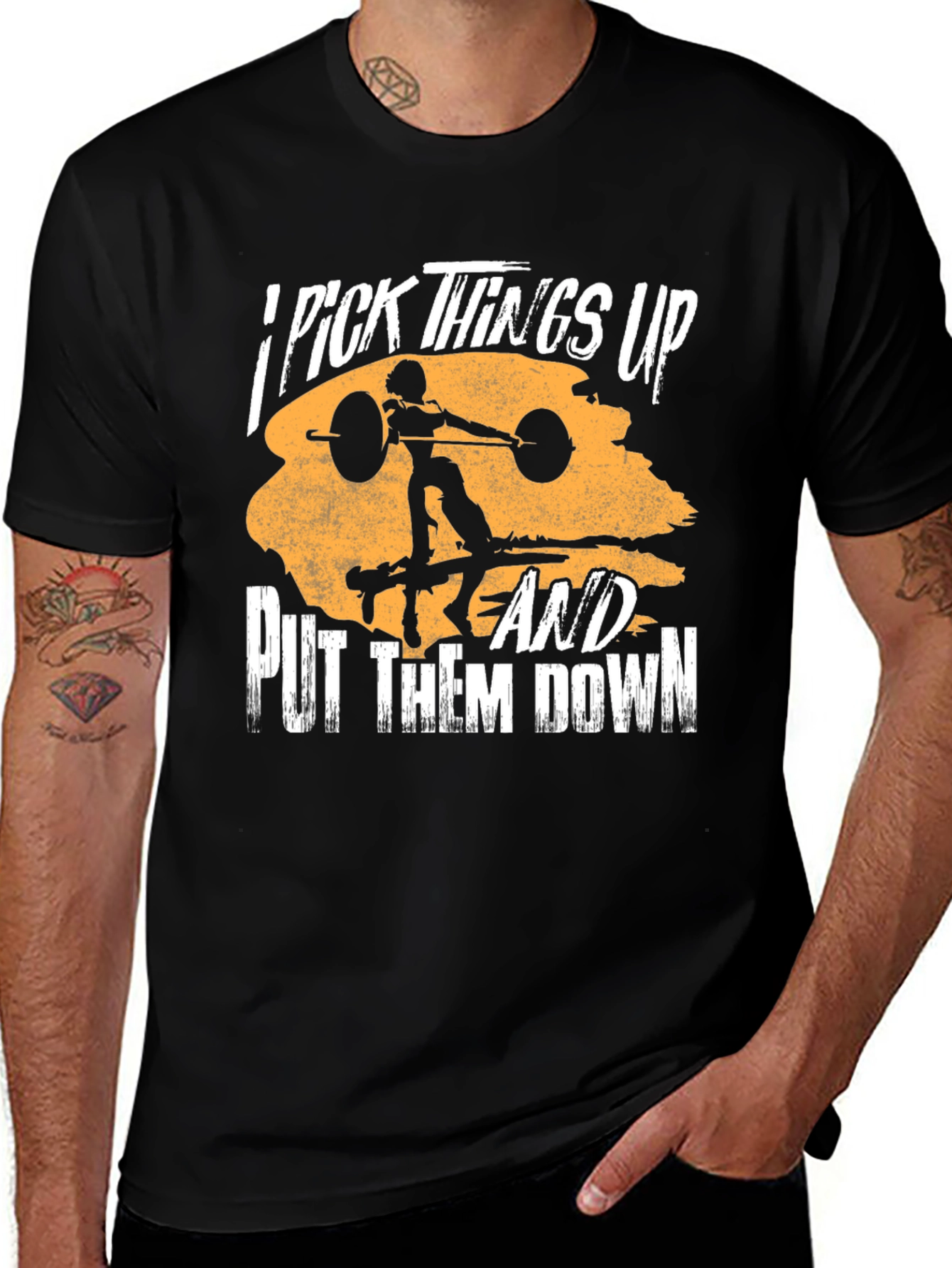 I Pick Things Up T-Shirt - Weightlifting Design