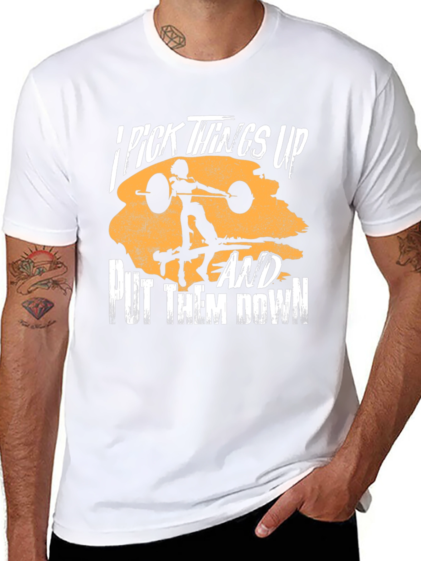 I Pick Things Up T-Shirt - Weightlifting Design