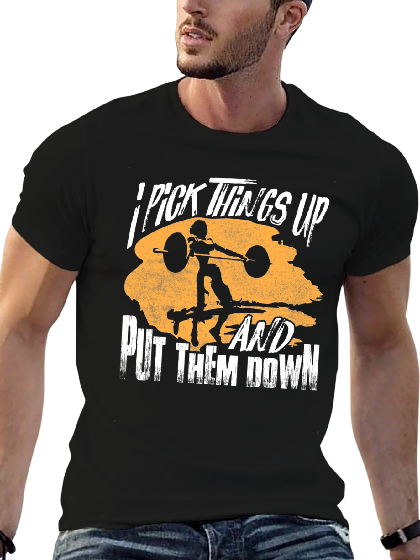 I Pick Things Up T-Shirt - Weightlifting Design