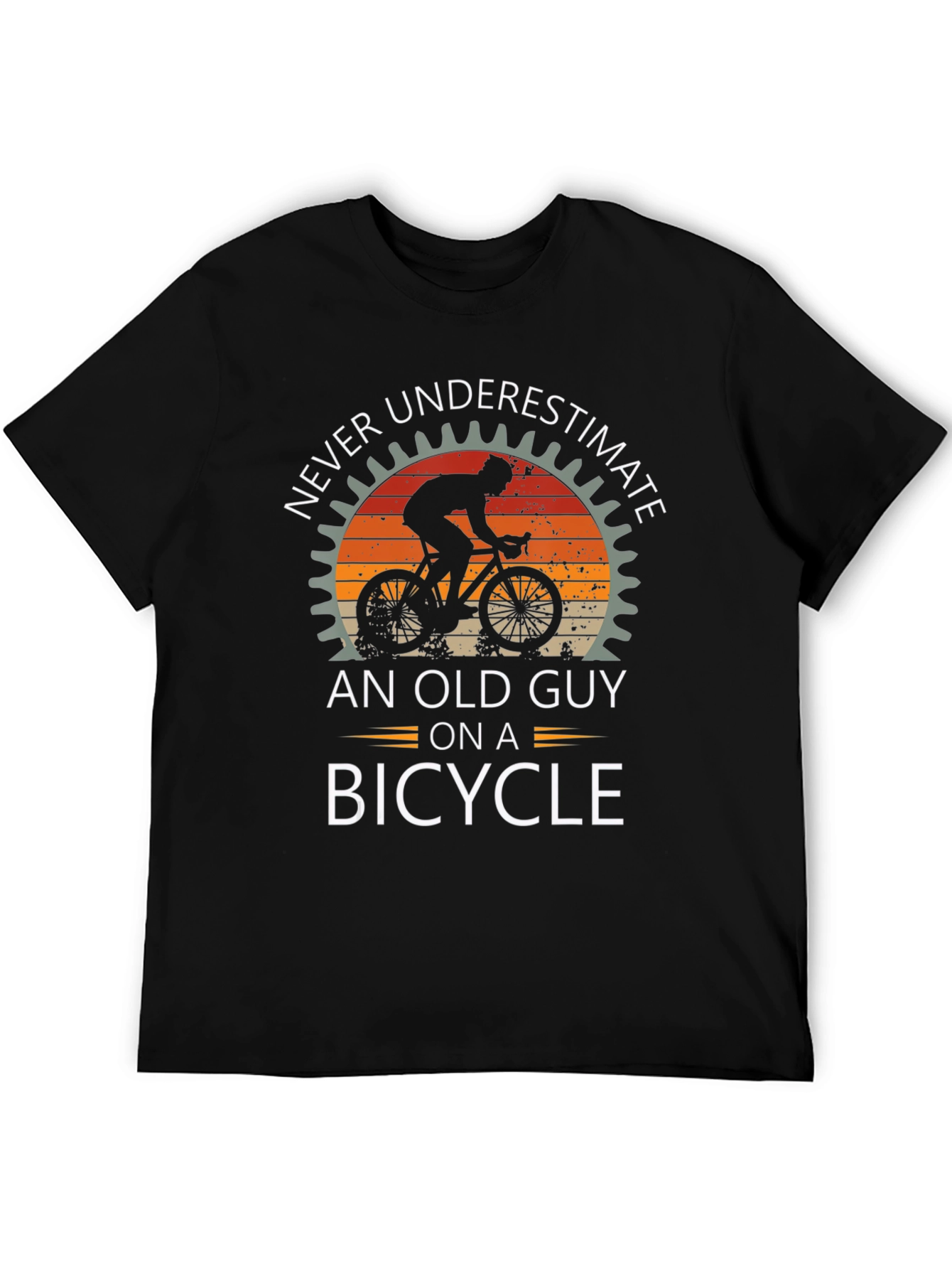 Never Underestimate Old Guy Bicycle T-Shirt