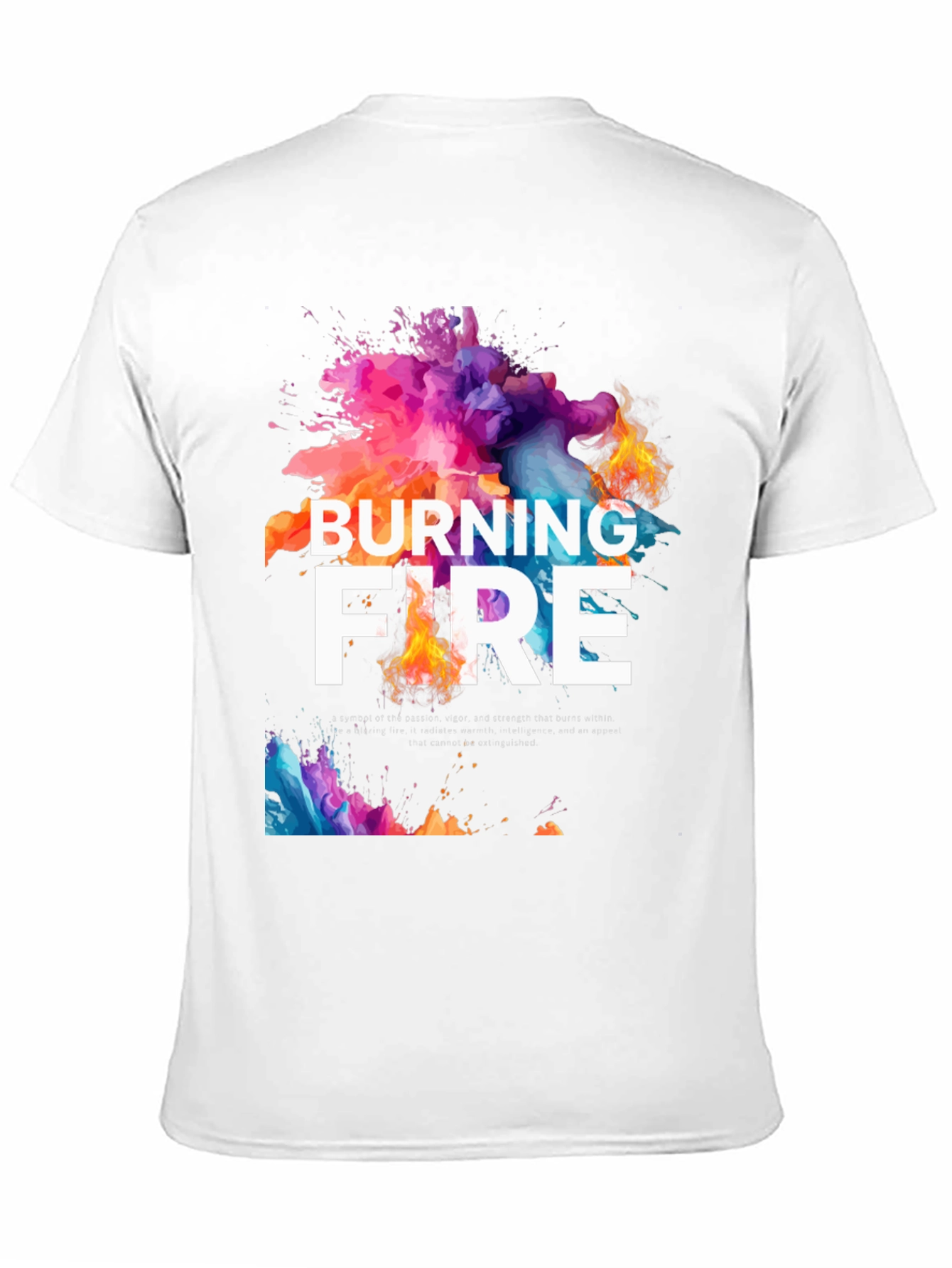 Burning Fire Graphic Tee - Unique Design