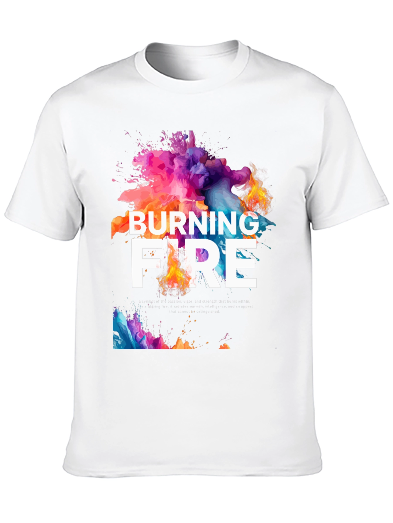 Burning Fire Graphic Tee - Unique Design