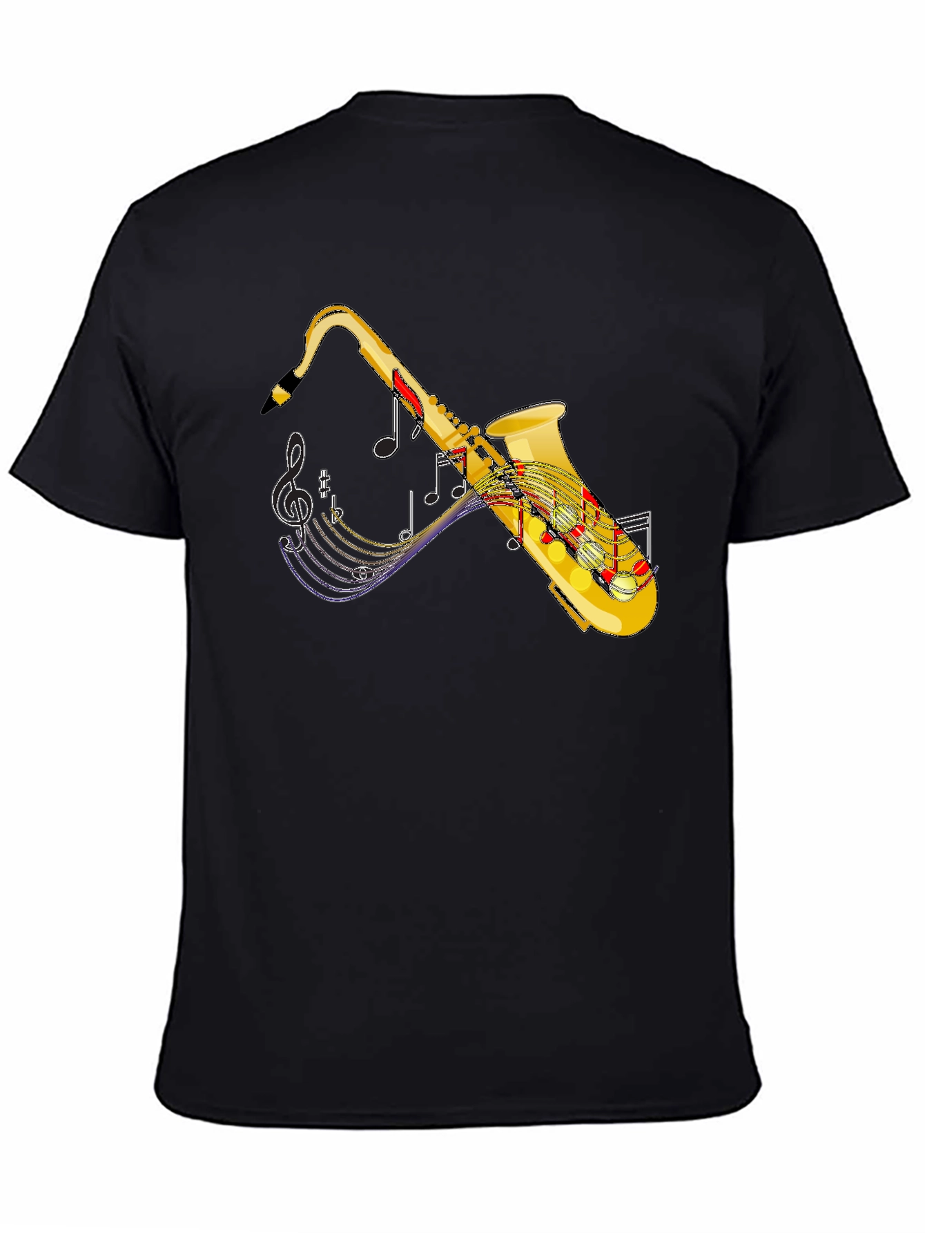Saxophone Music T-Shirt - Black