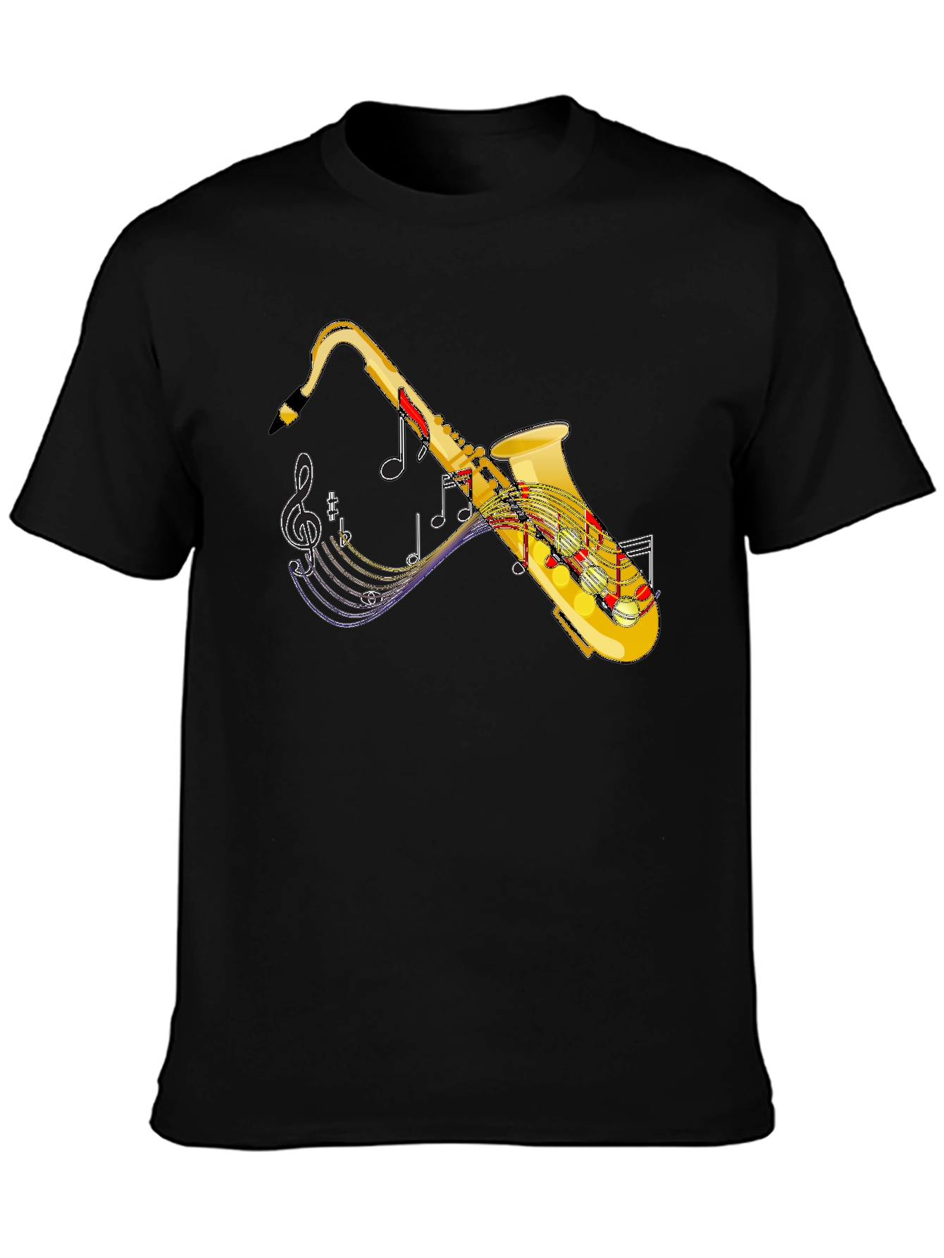 Saxophone Music T-Shirt - Black