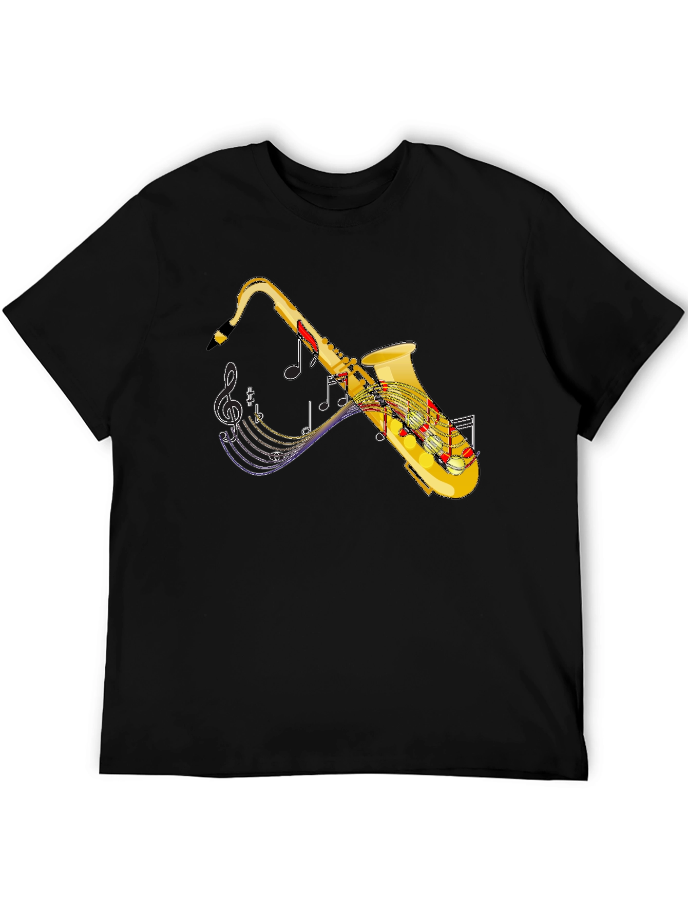 Saxophone Music T-Shirt - Black