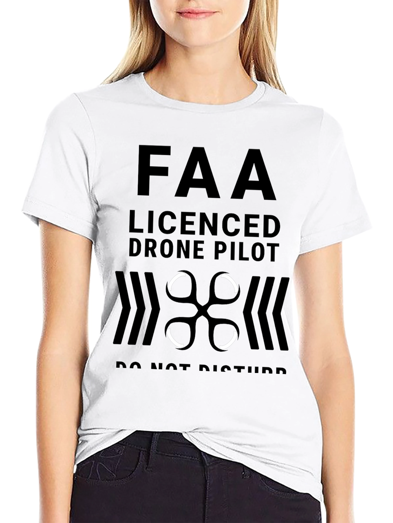 FAA Licensed Drone Pilot Black T-Shirt