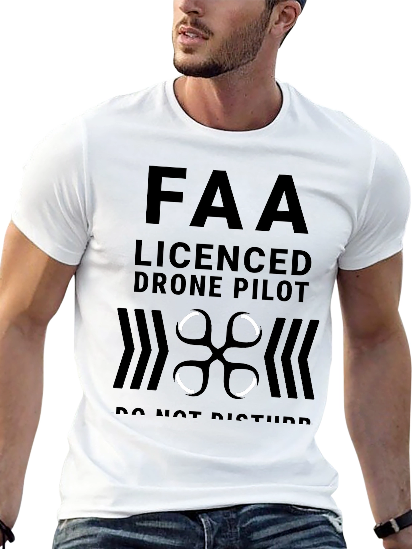 FAA Licensed Drone Pilot Black T-Shirt