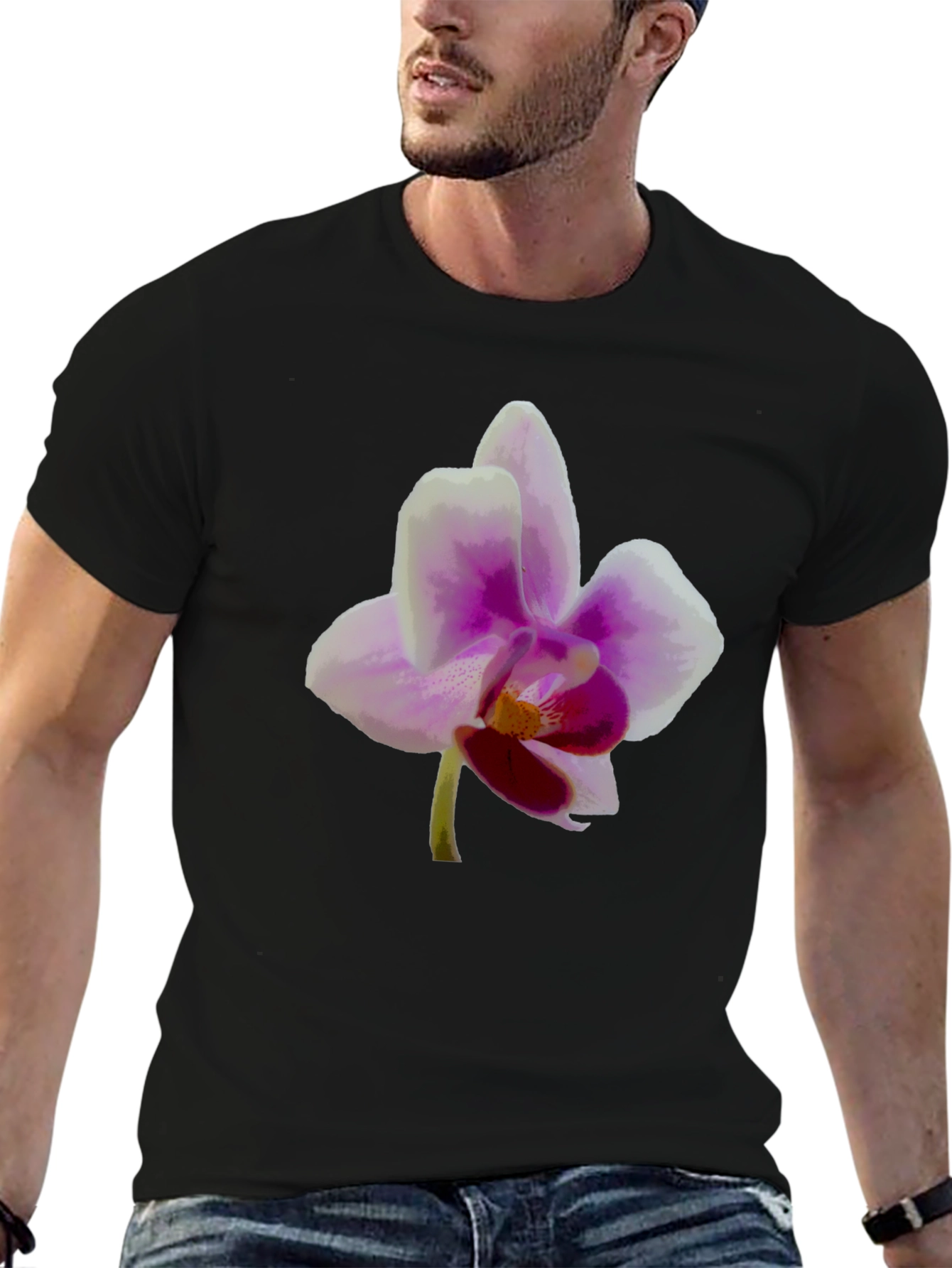 Floral Graphic Tee - Orchid Design