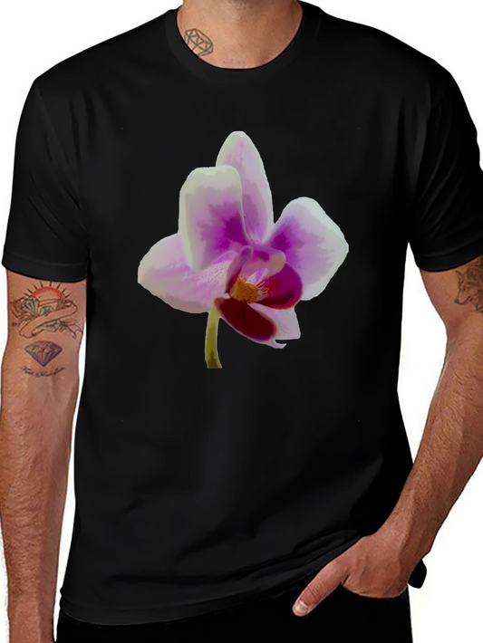 Floral Graphic Tee - Orchid Design