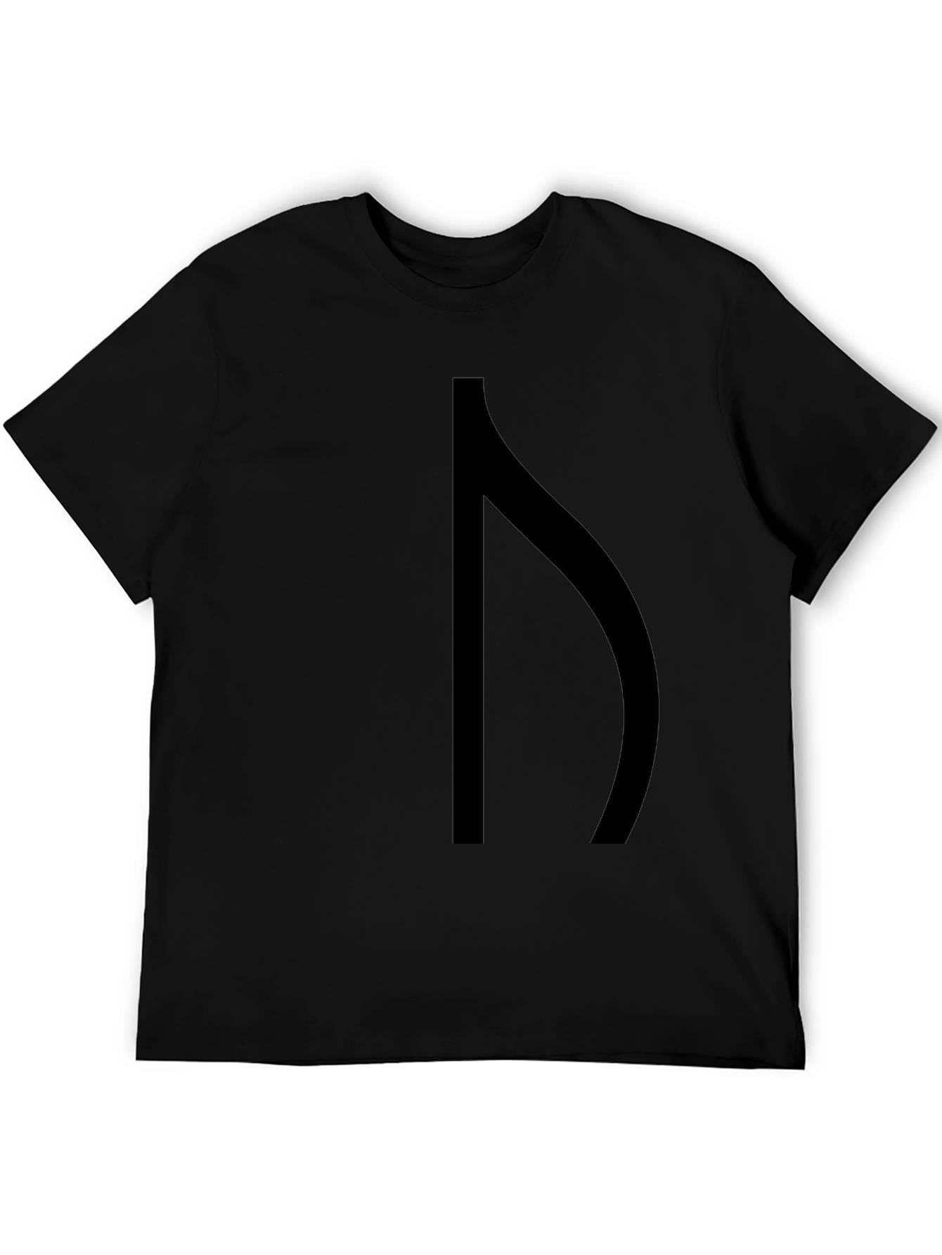 Minimalist Rune Graphic Black T-Shirt