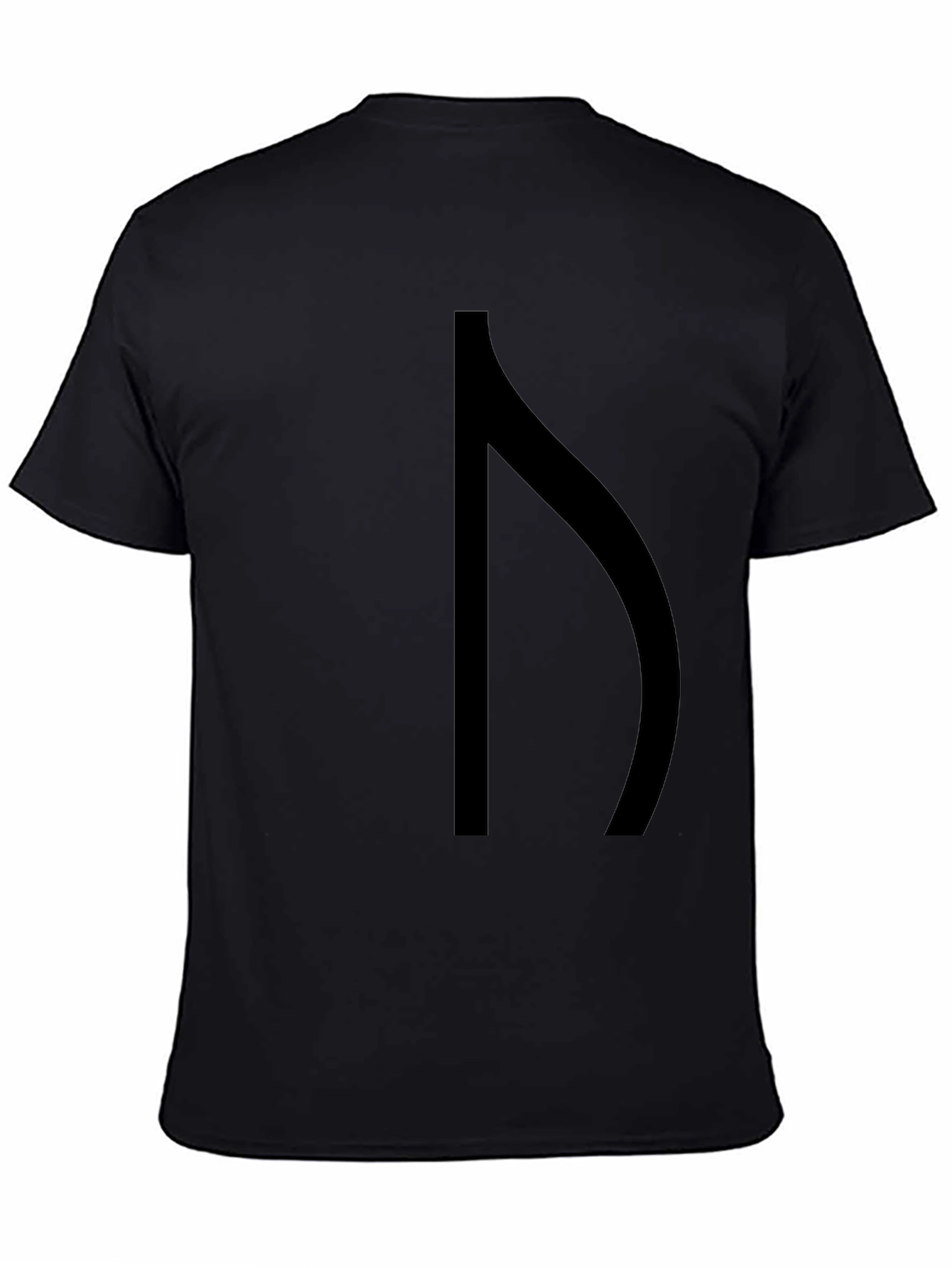 Minimalist Rune Graphic Black T-Shirt