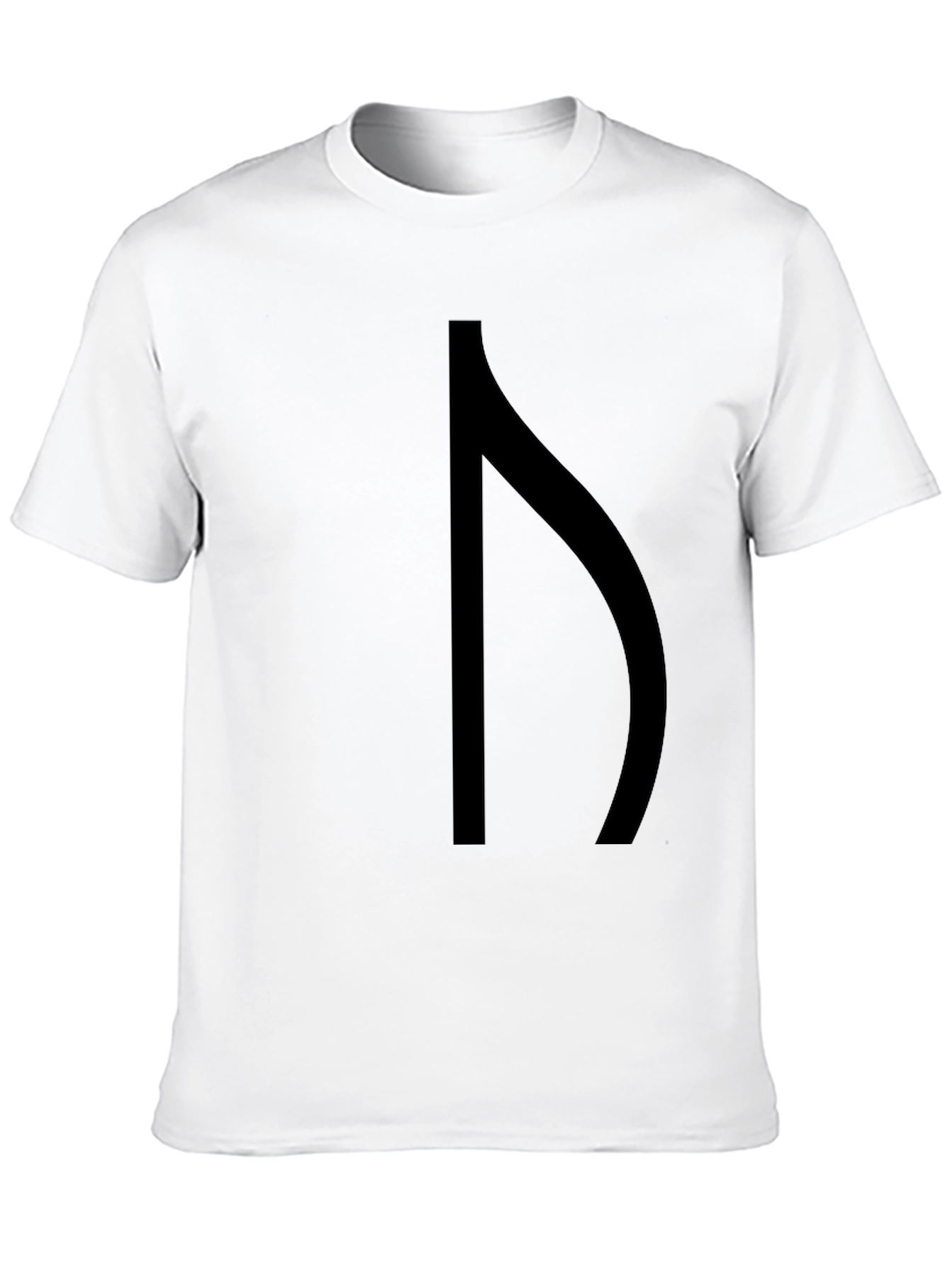 Minimalist Rune Graphic Black T-Shirt