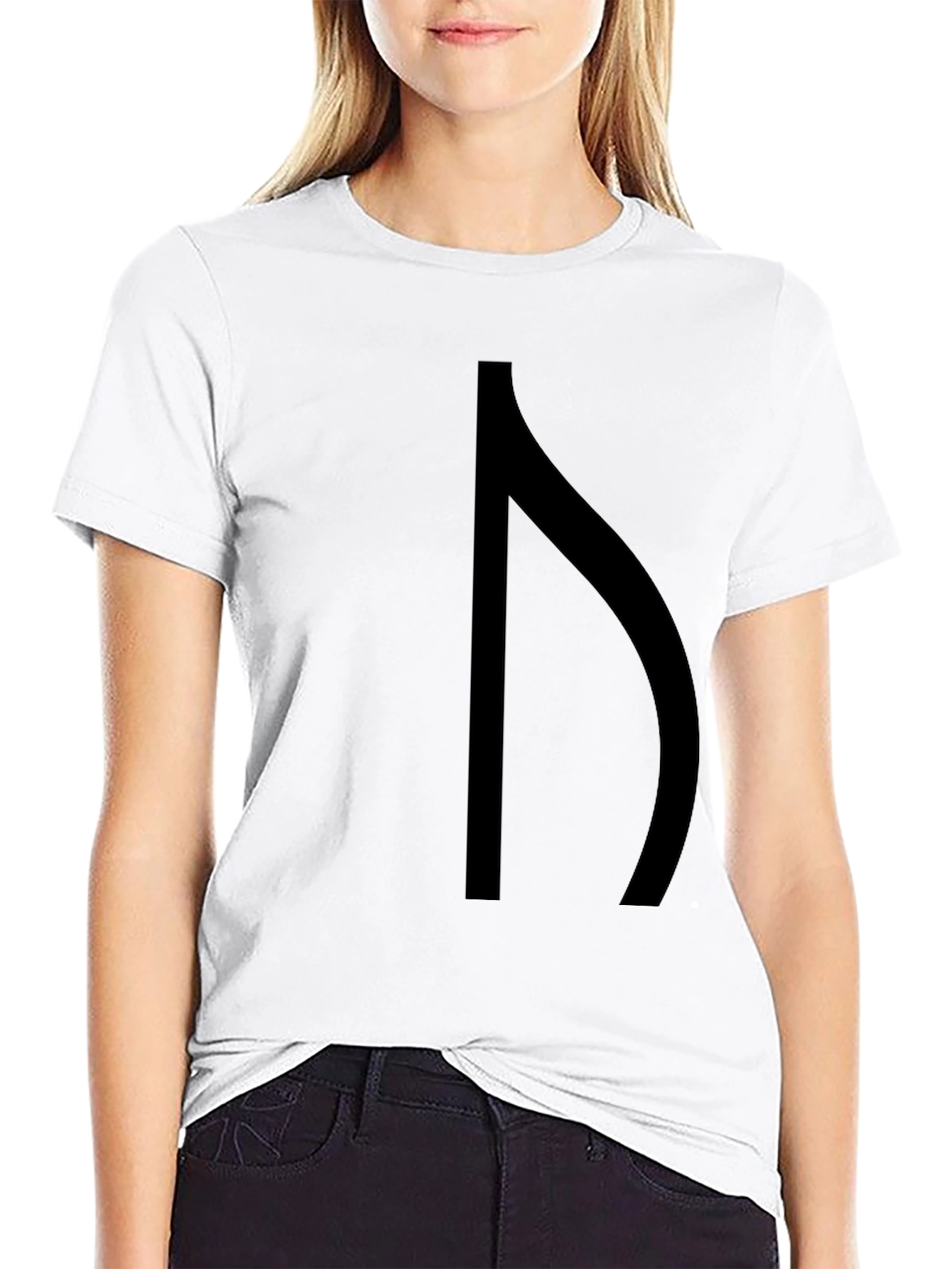 Minimalist Rune Graphic Black T-Shirt
