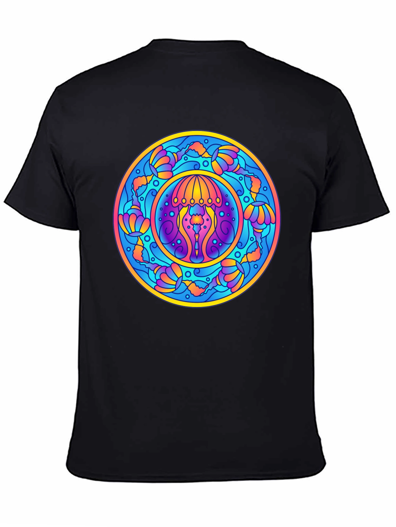 Psychedelic Jellyfish Mandala T-Shirt - Vivid Graphic Tee