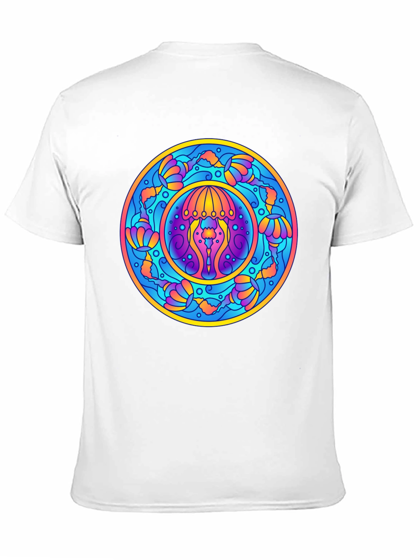 Psychedelic Jellyfish Mandala T-Shirt - Vivid Graphic Tee
