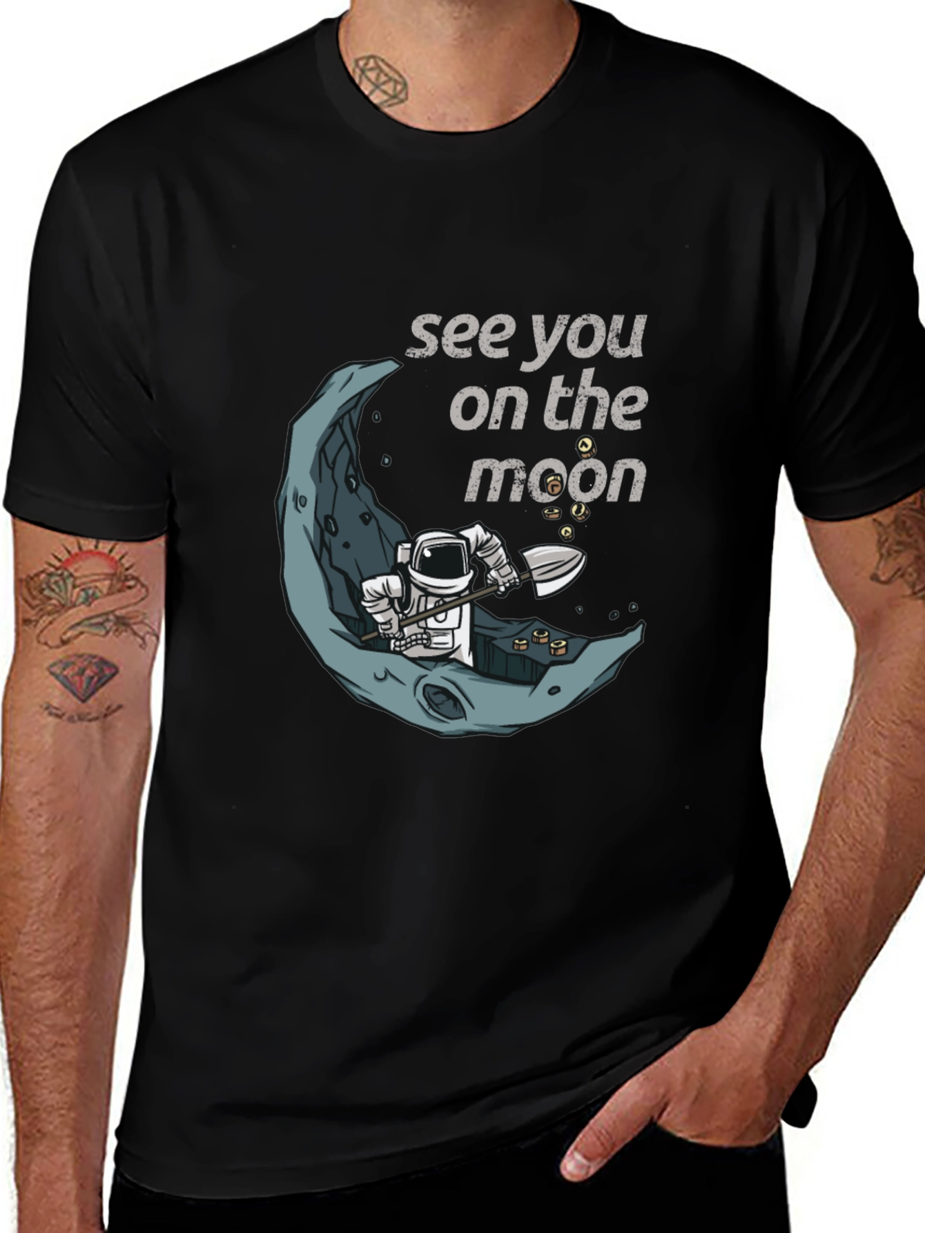 See You On The Moon T-Shirt Spaceman Graphic Tee