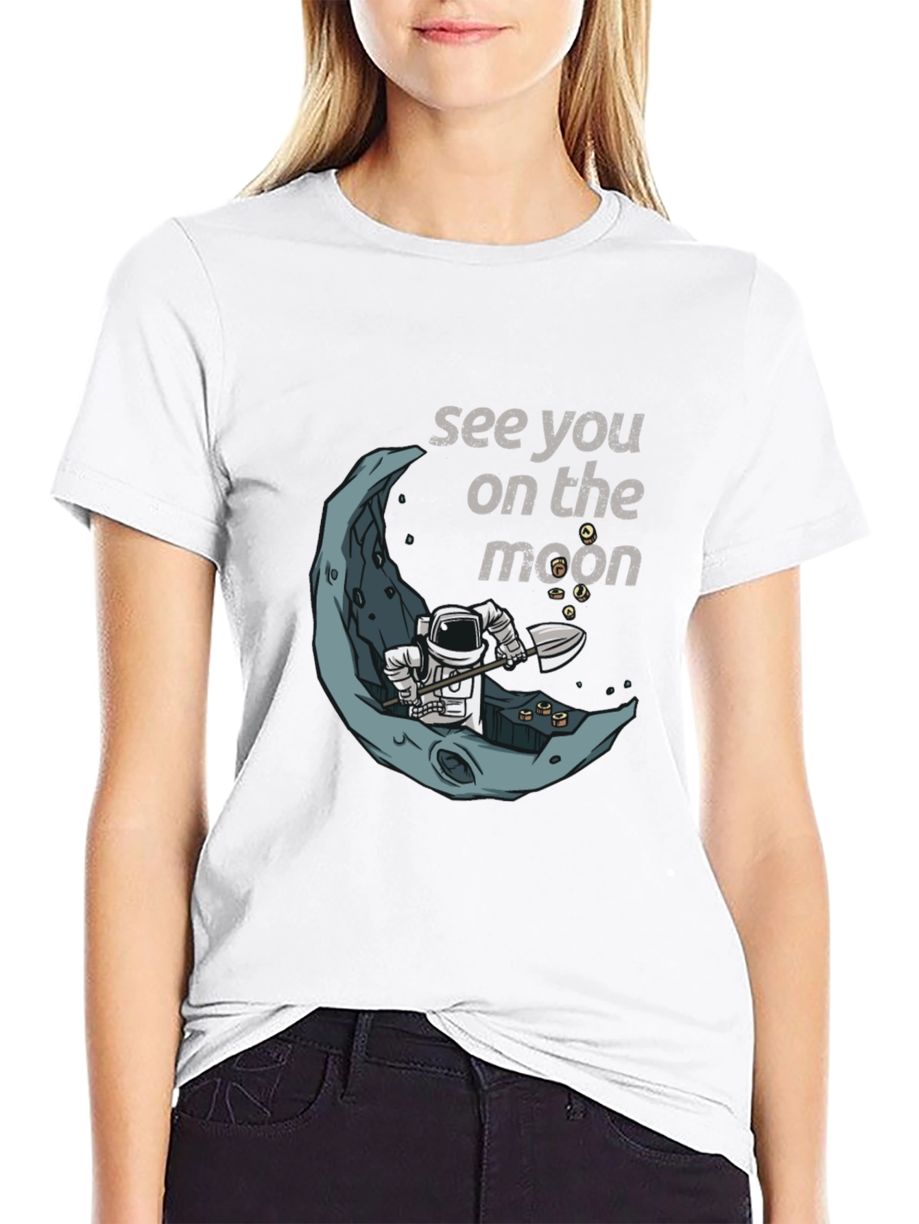 See You On The Moon T-Shirt Spaceman Graphic Tee