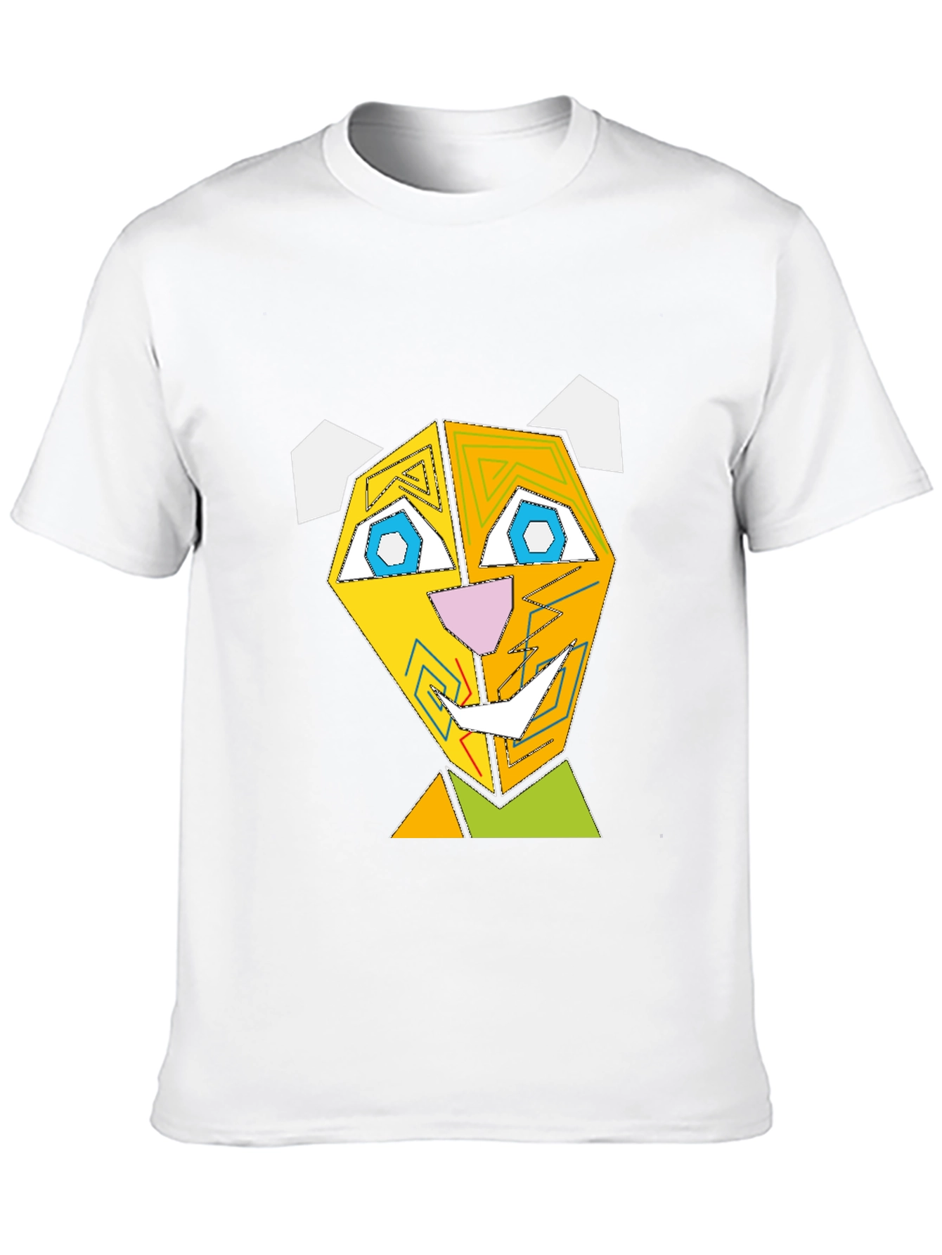 Geometric Animal Face Graphic T-Shirt