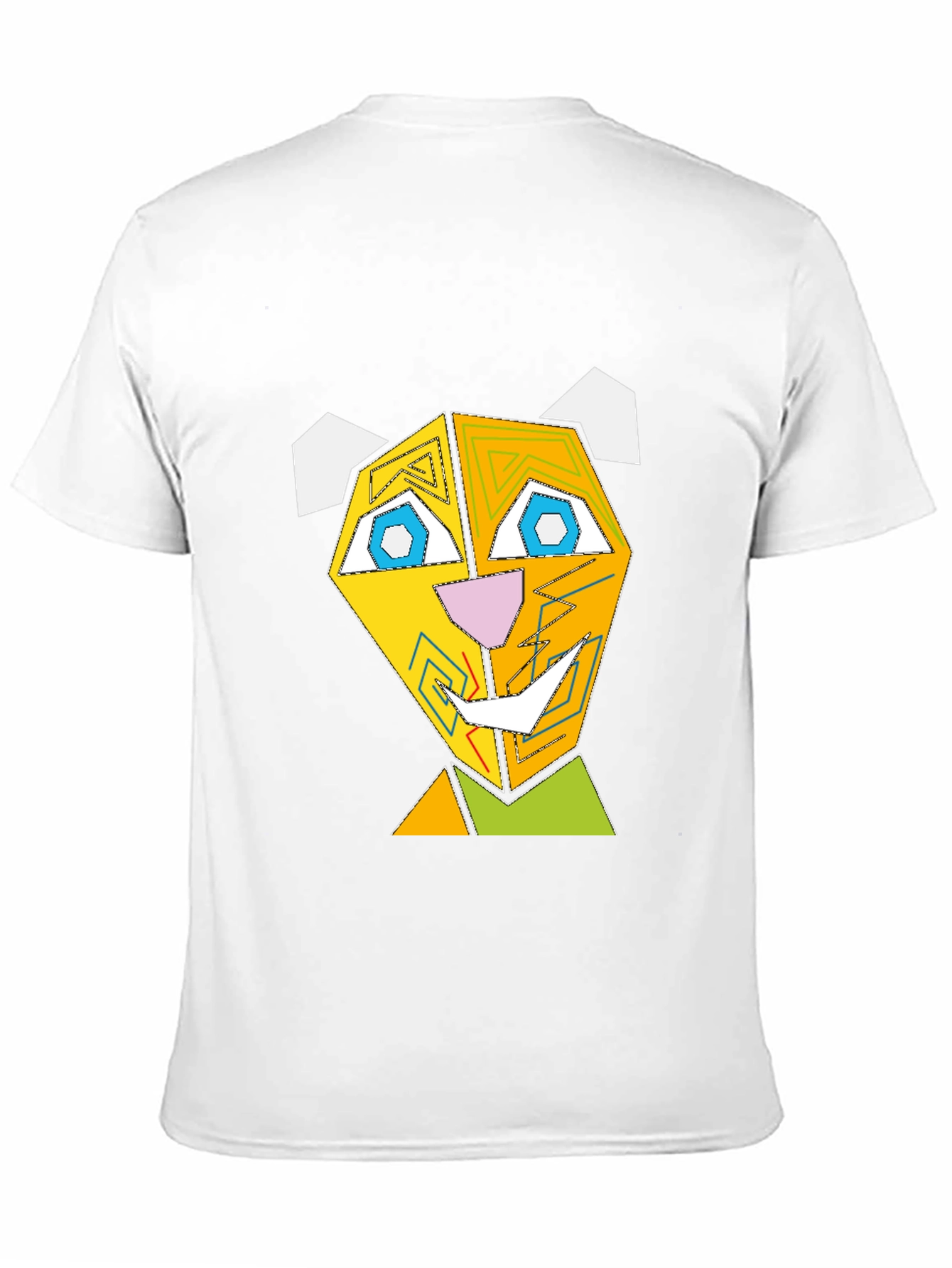 Geometric Animal Face Graphic T-Shirt